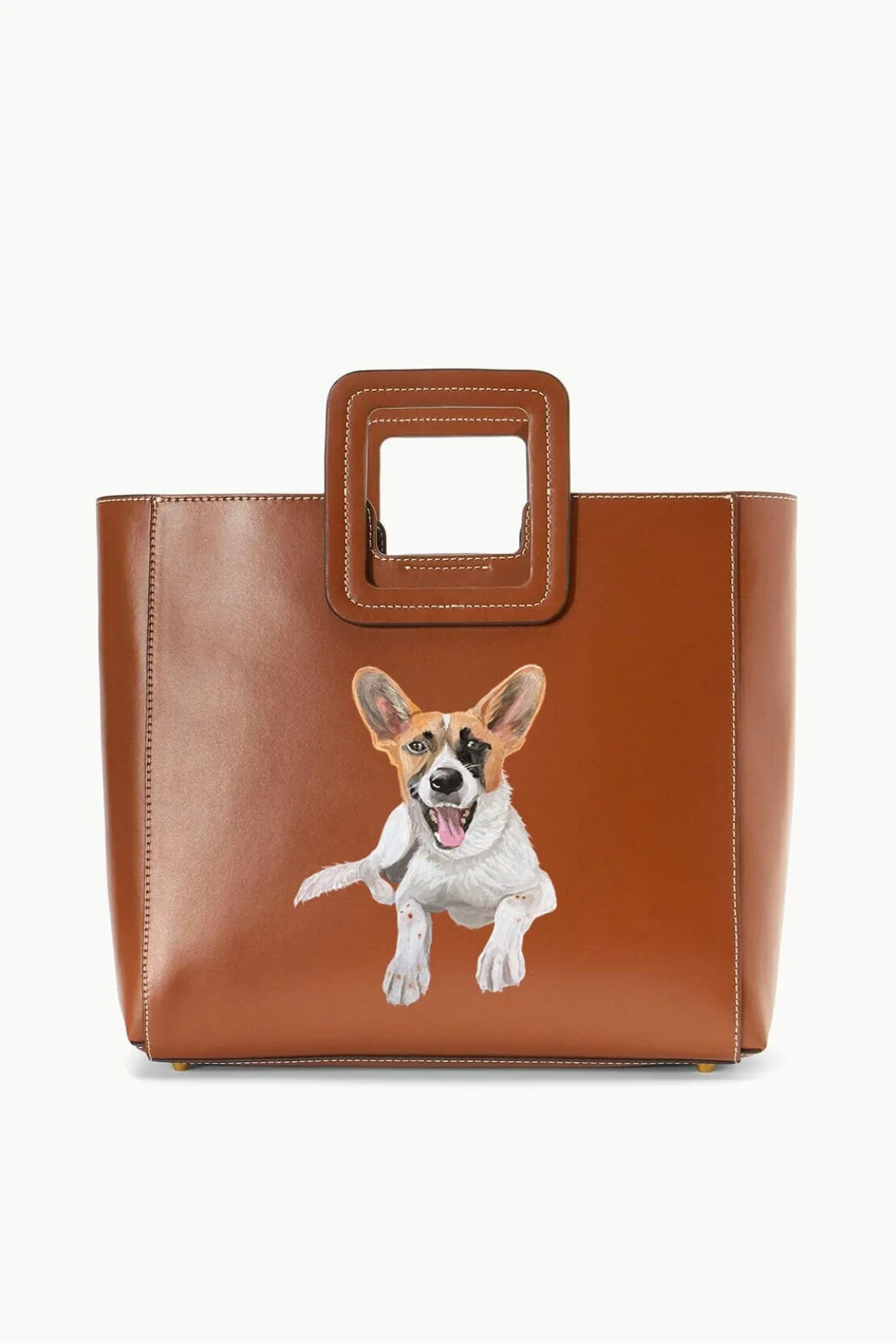 STAUD | CUSTOM SHIRLEY LEATHER BAG | SADDLE