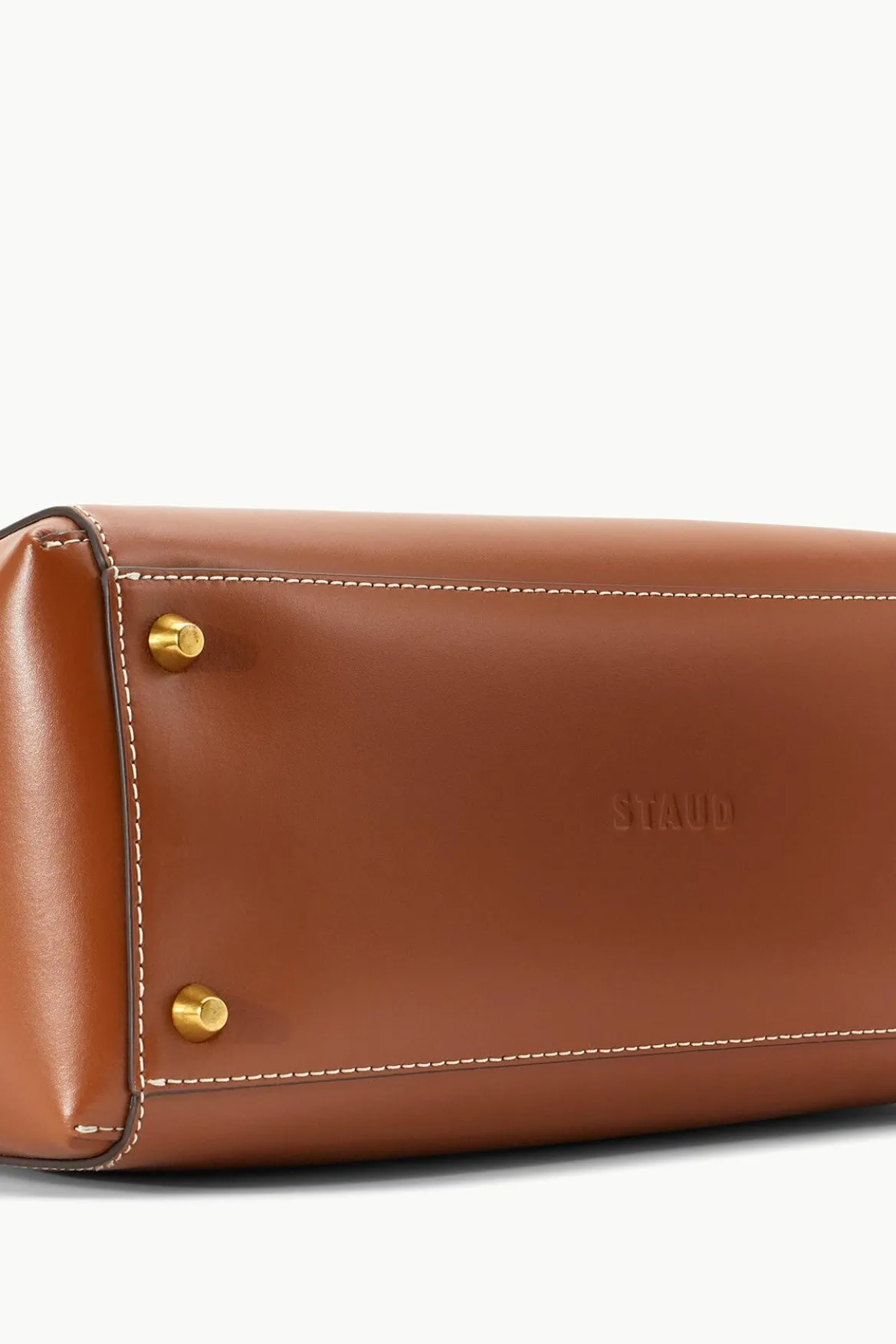 STAUD | CUSTOM SHIRLEY LEATHER BAG | SADDLE