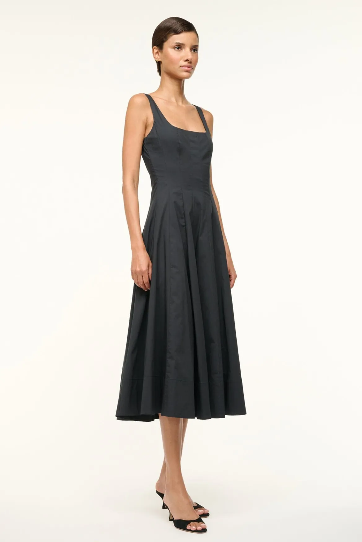 STAUD | WELLS DRESS BLACK