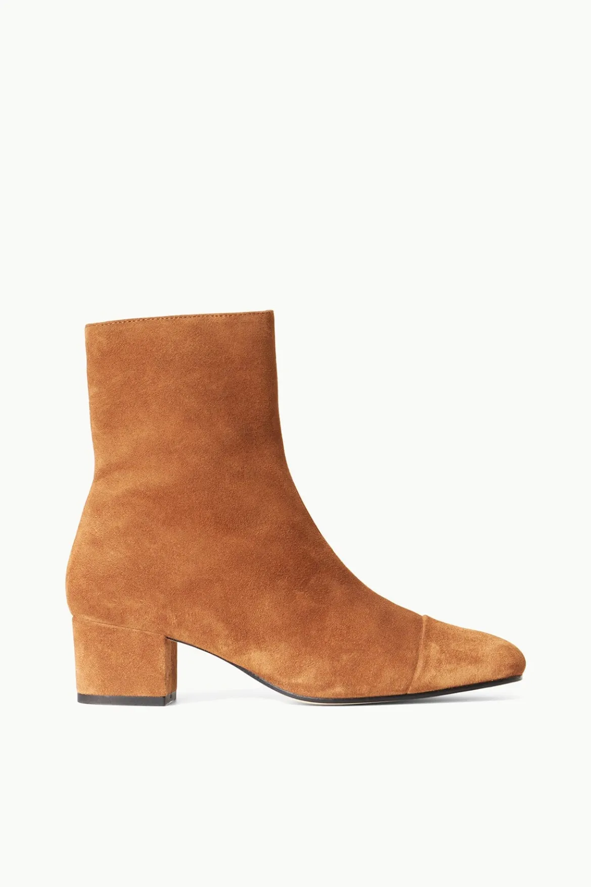 STAUD AIMEE SHORT BOOT TAN SUEDE