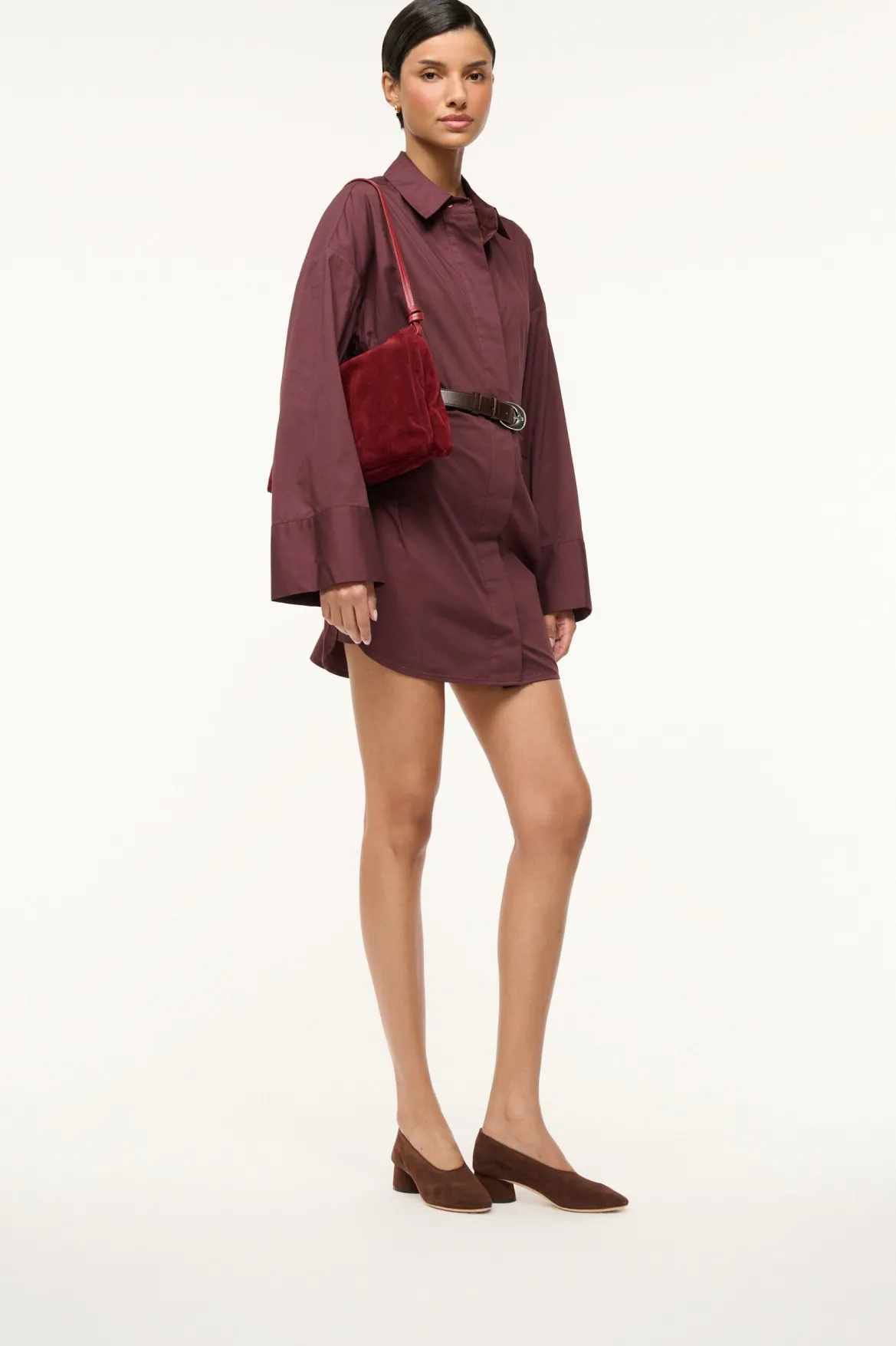 STAUD ALBA PUMP MAHOGANY