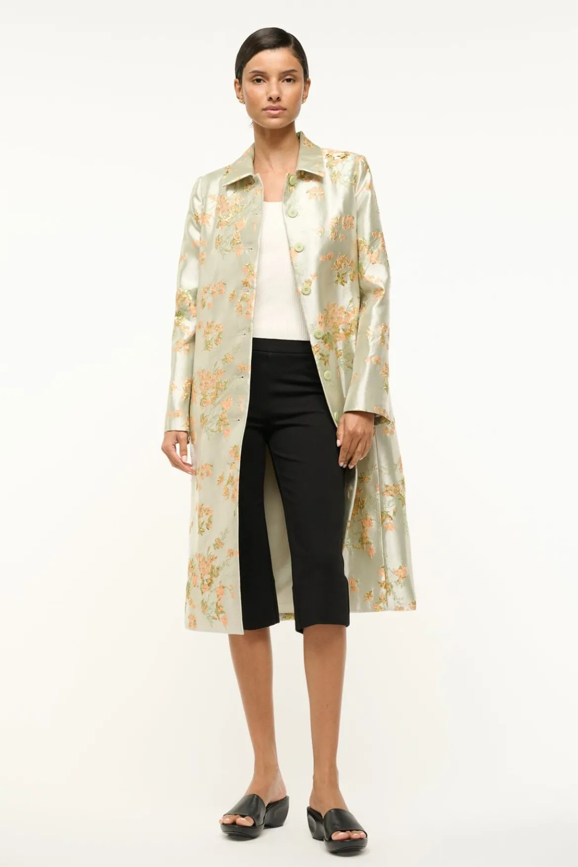 STAUD ANTOINETTE COAT METALLIC BLOOM