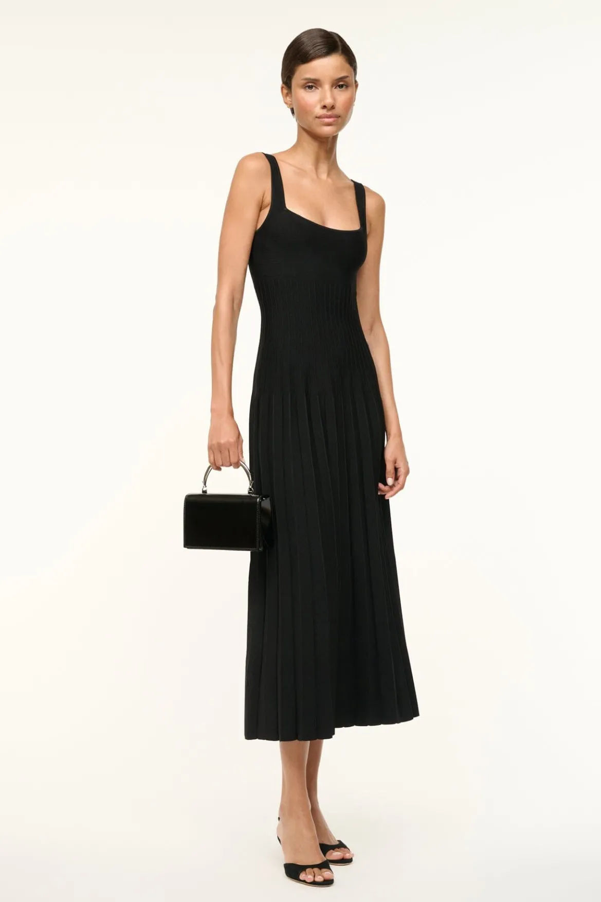 STAUD ARC EVENING BAG BLACK