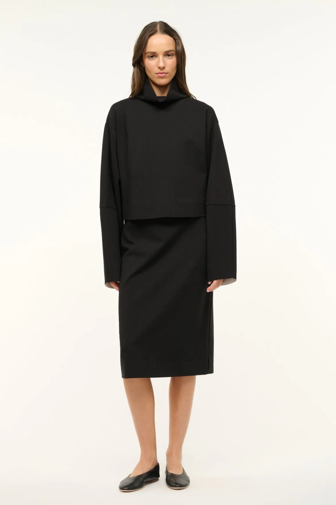 STAUD BINOCHE TOP BLACK