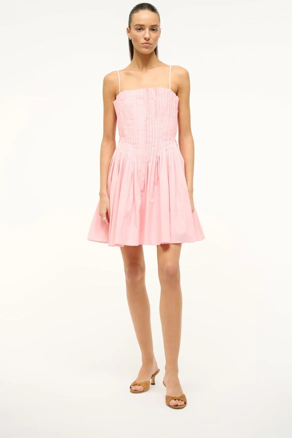 STAUD BRIGITTE MULE TAN SUEDE