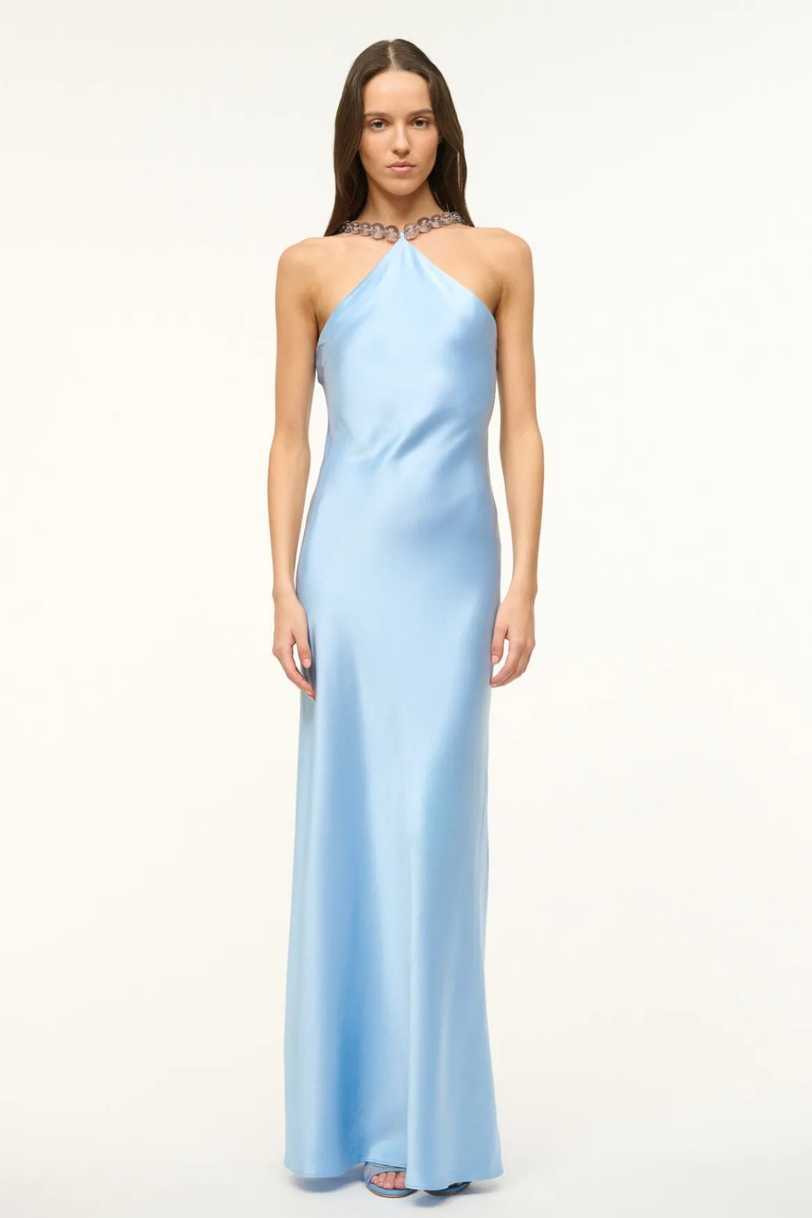 STAUD CADENCE DRESS AZURE