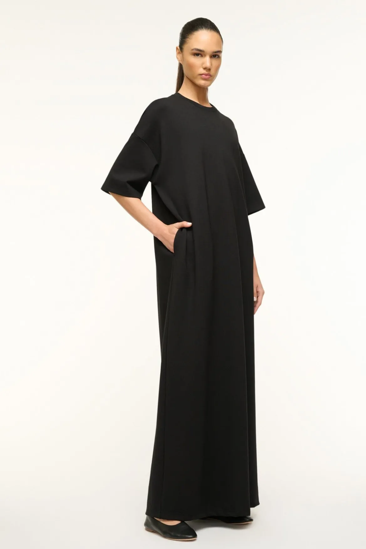 STAUD CAPSULE MAXI DRESS BLACK