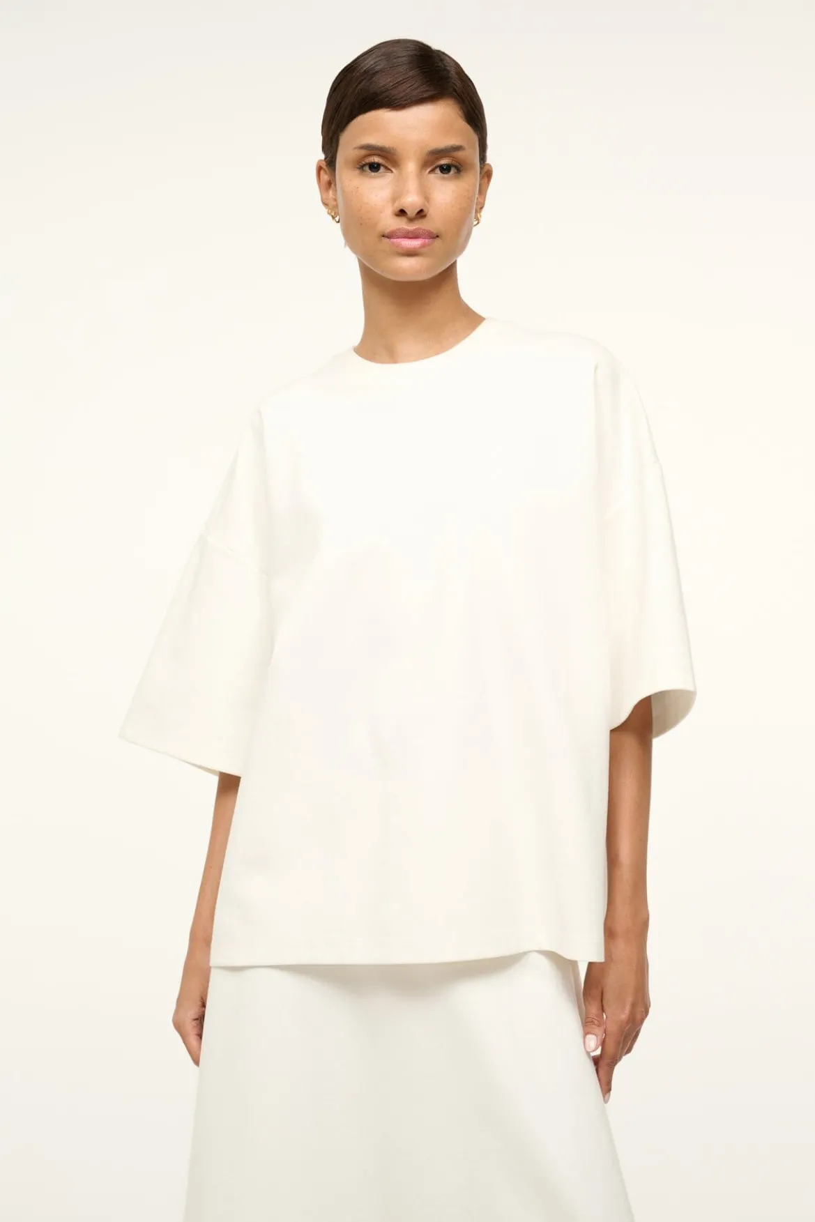 STAUD CAPSULE TOP IVORY