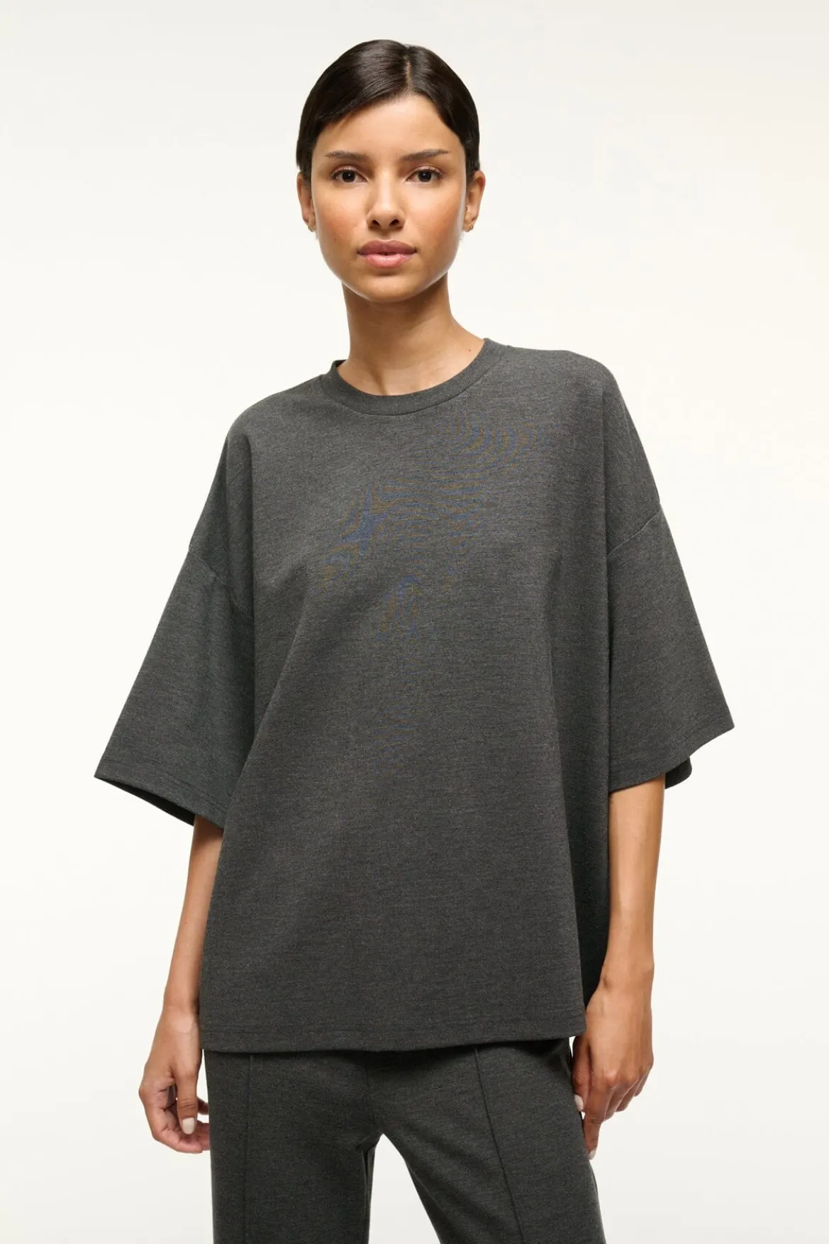STAUD CAPSULE TOP HEATHER GREY