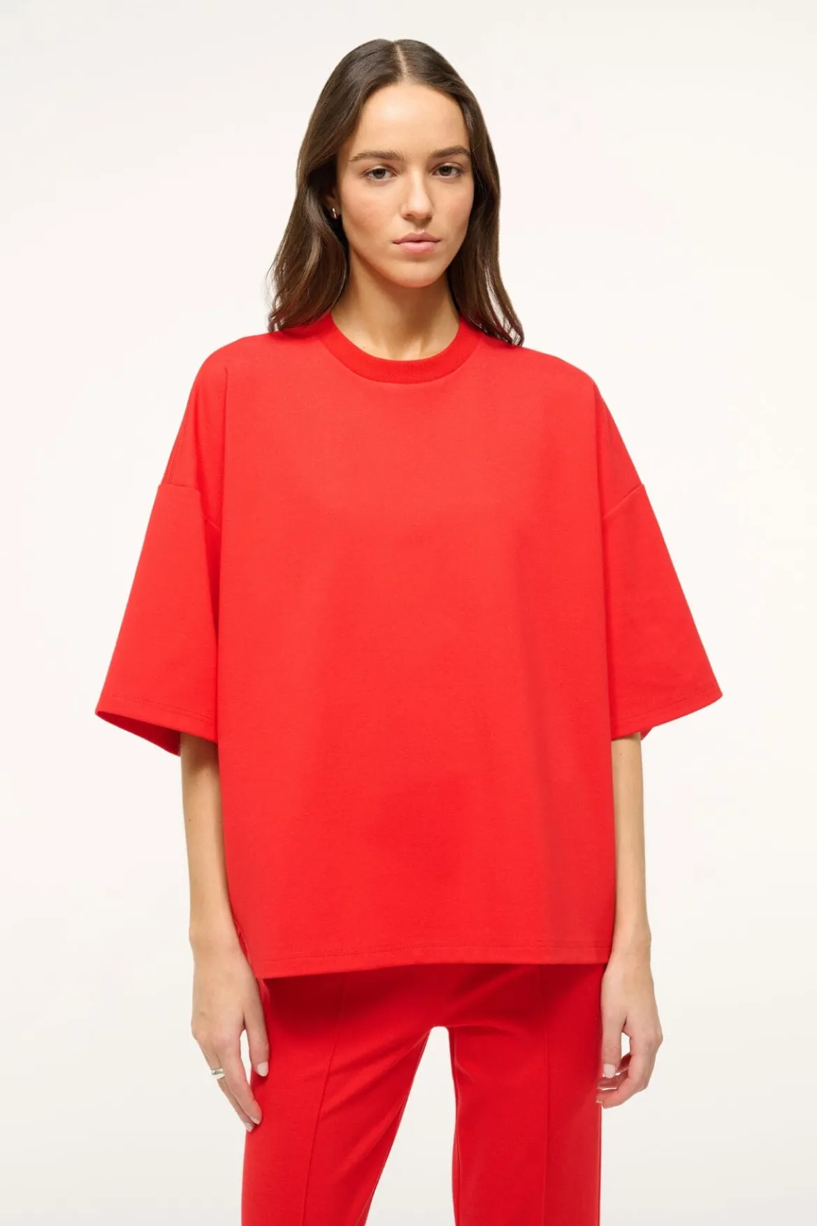STAUD CAPSULE TOP RED ROSE