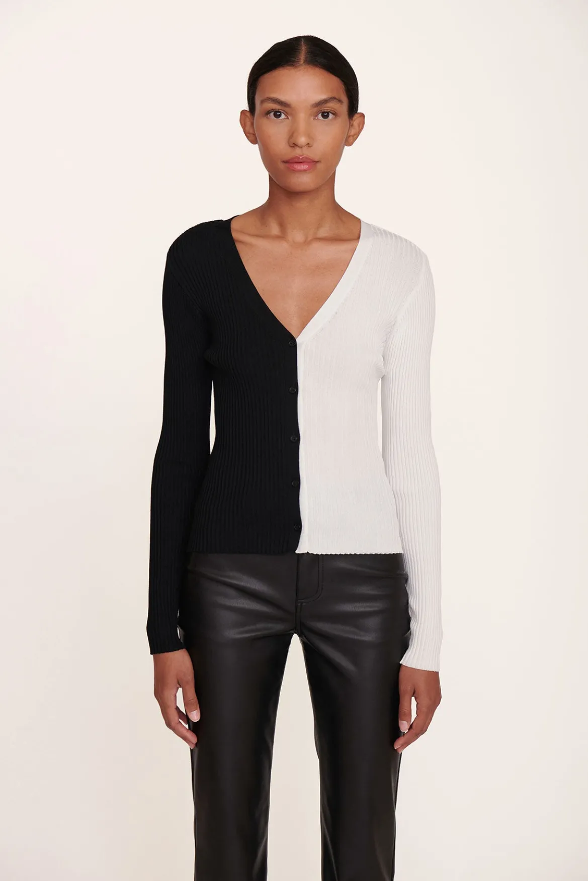 STAUD CARGO SWEATER | BLACK WHITE