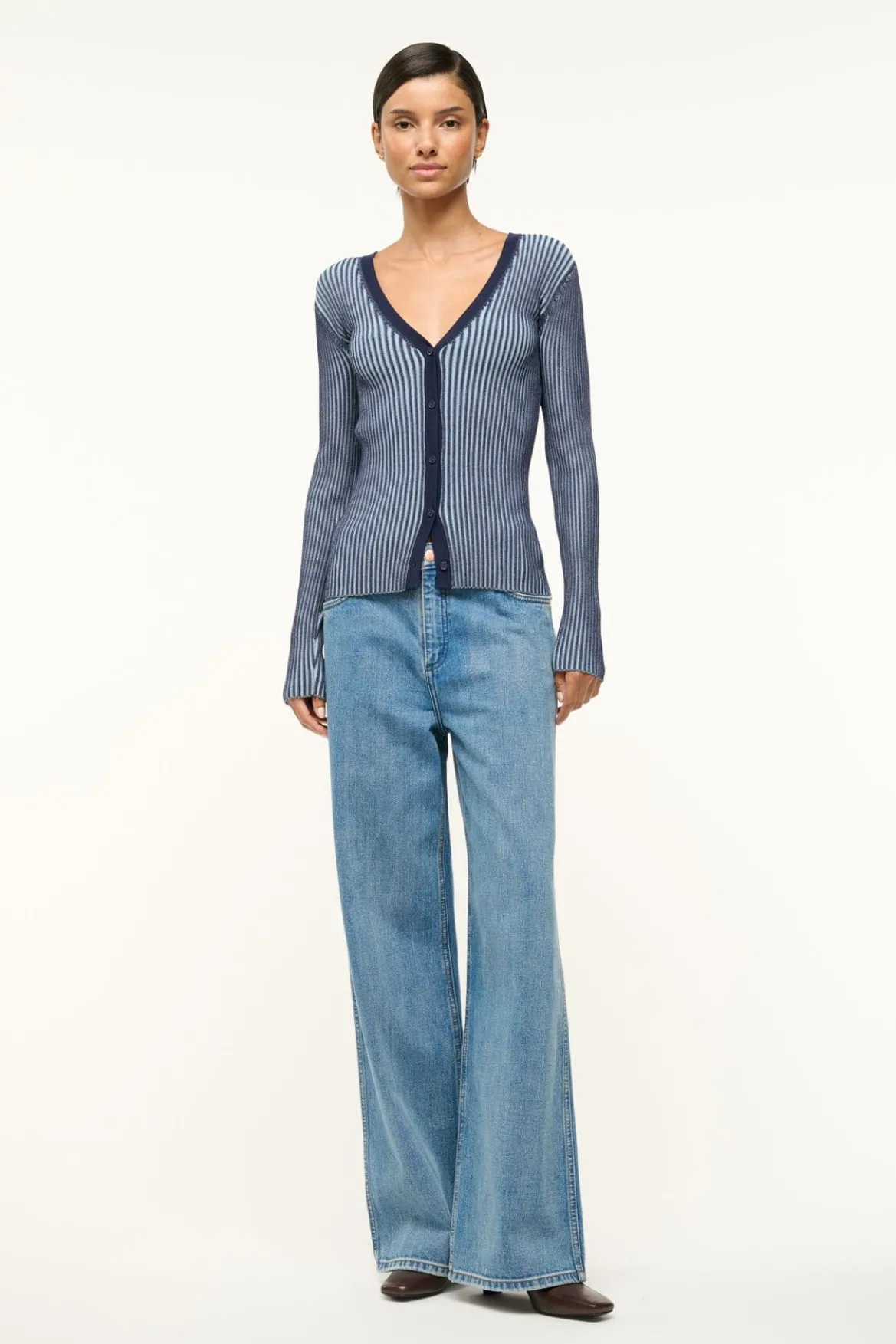 STAUD CARGO SWEATER NAVY CLEAR BLUE