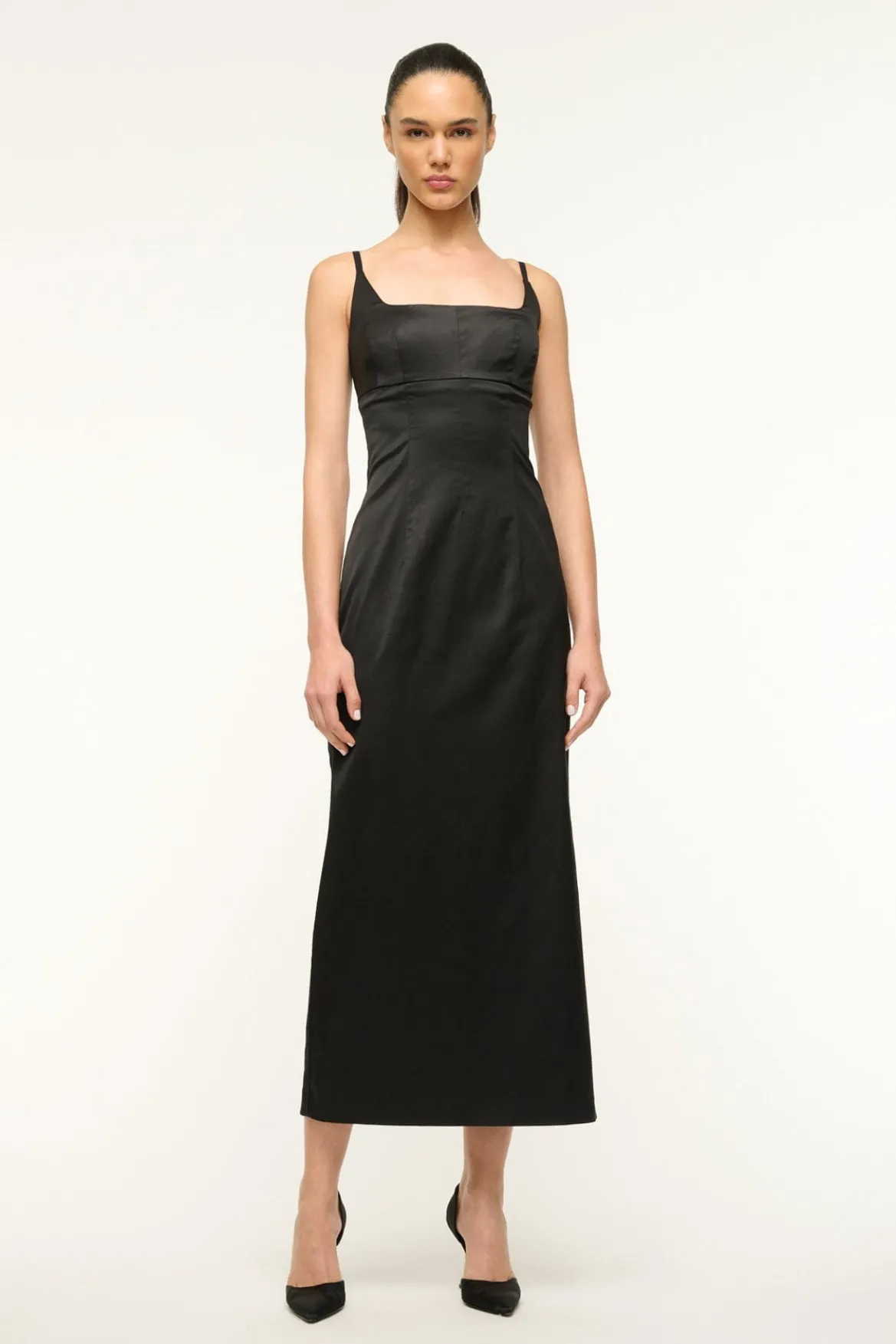 STAUD CAROL DRESS BLACK