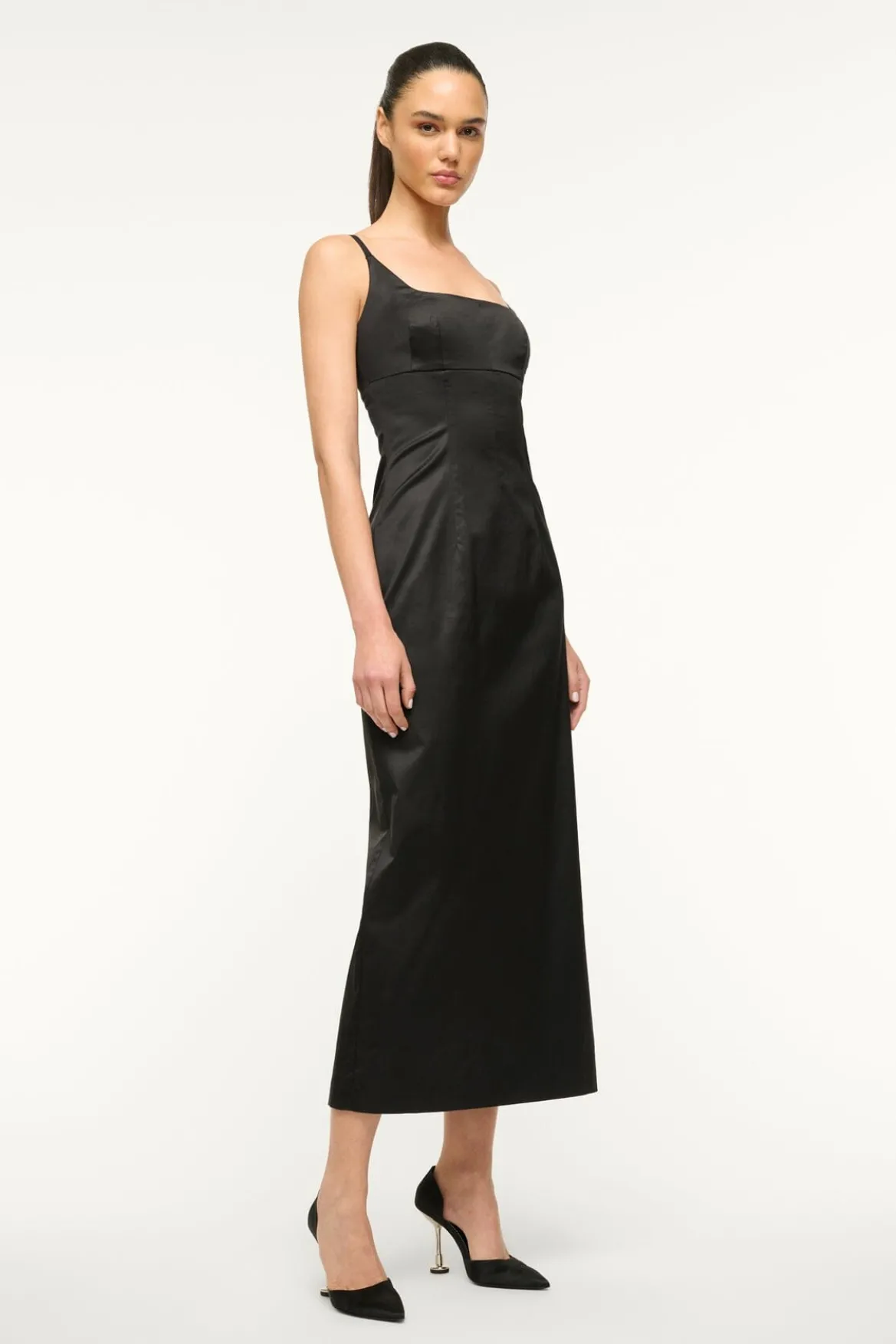 STAUD CAROL DRESS BLACK