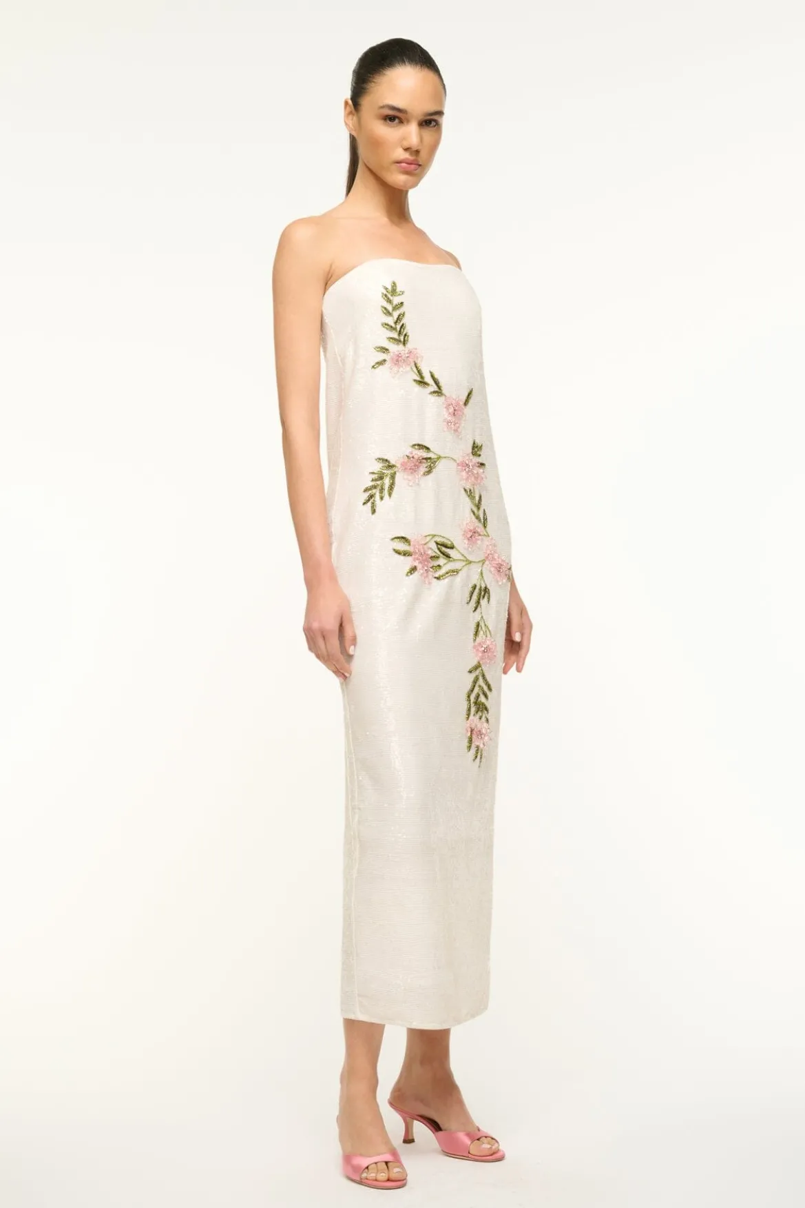 STAUD CASEY DRESS MAGNOLIA