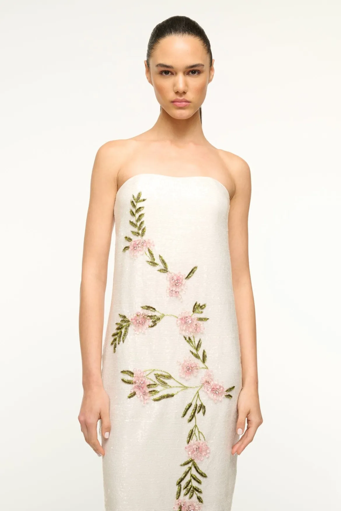 STAUD CASEY DRESS MAGNOLIA