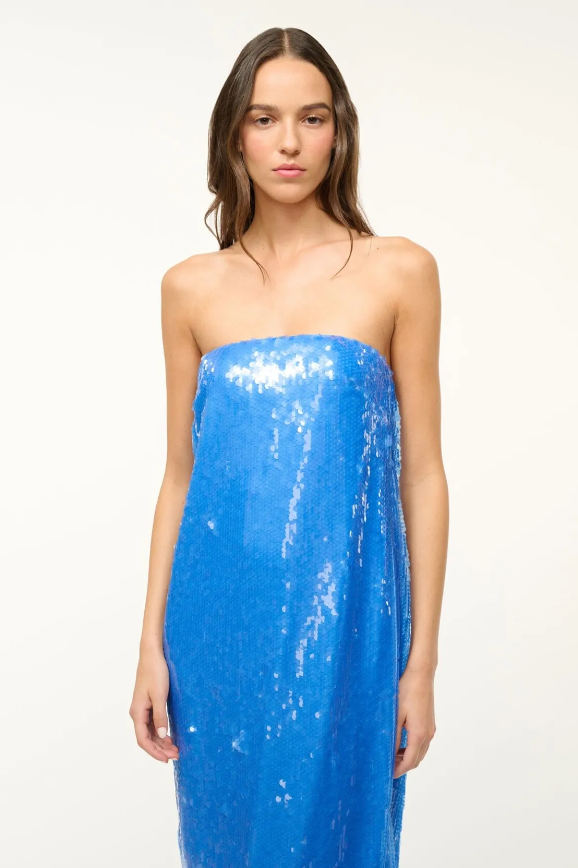 STAUD CASEY DRESS CORNFLOWER