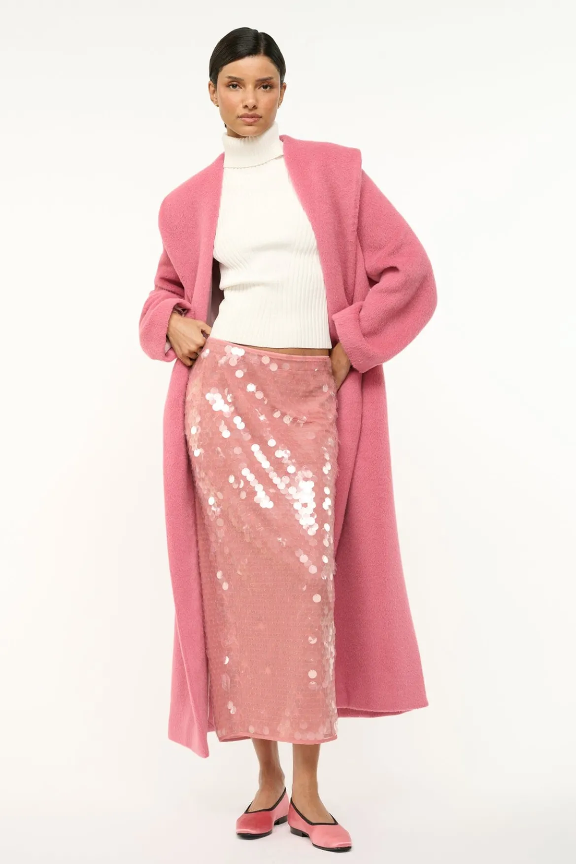 STAUD CASEY SKIRT SIENNA