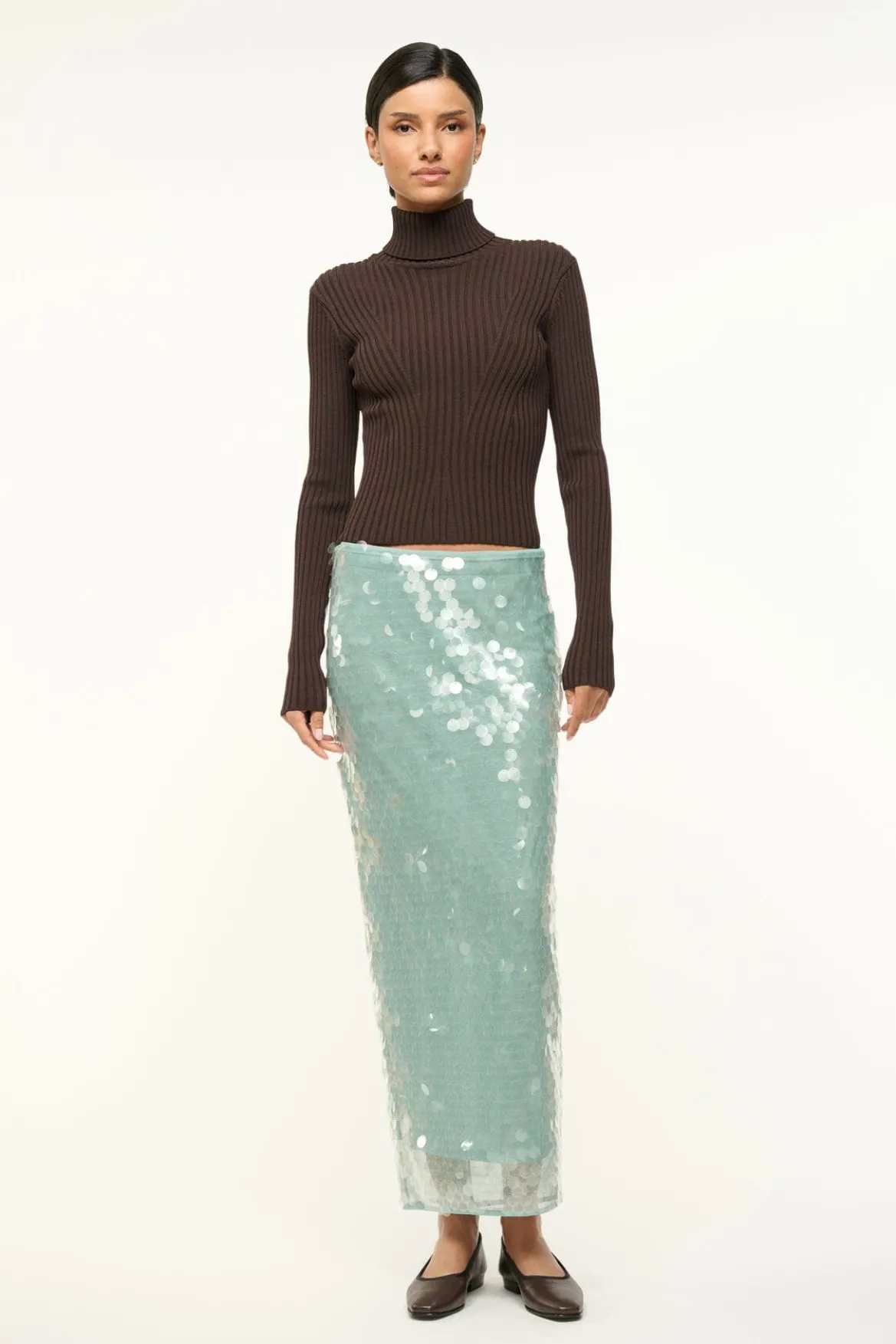 STAUD CASEY SKIRT MIST