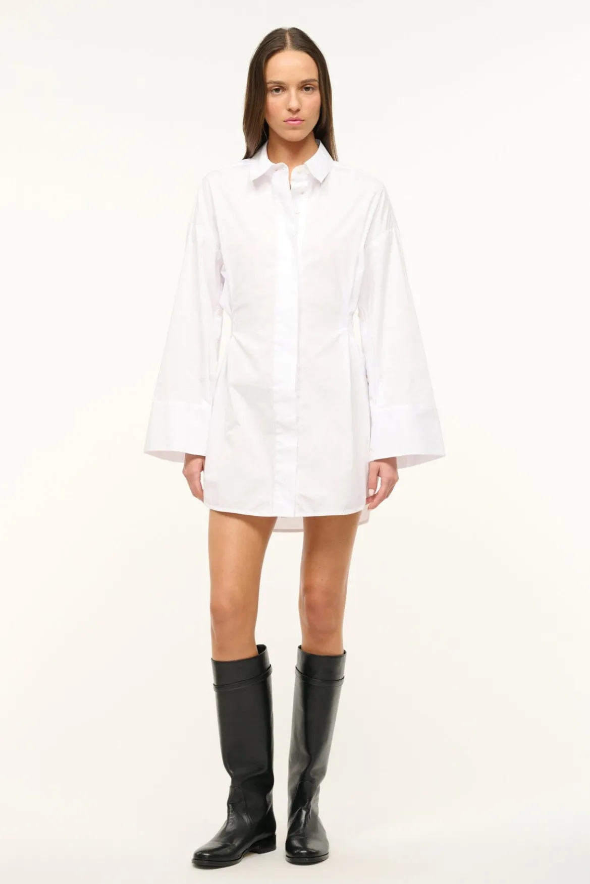 STAUD CINDY DRESS WHITE