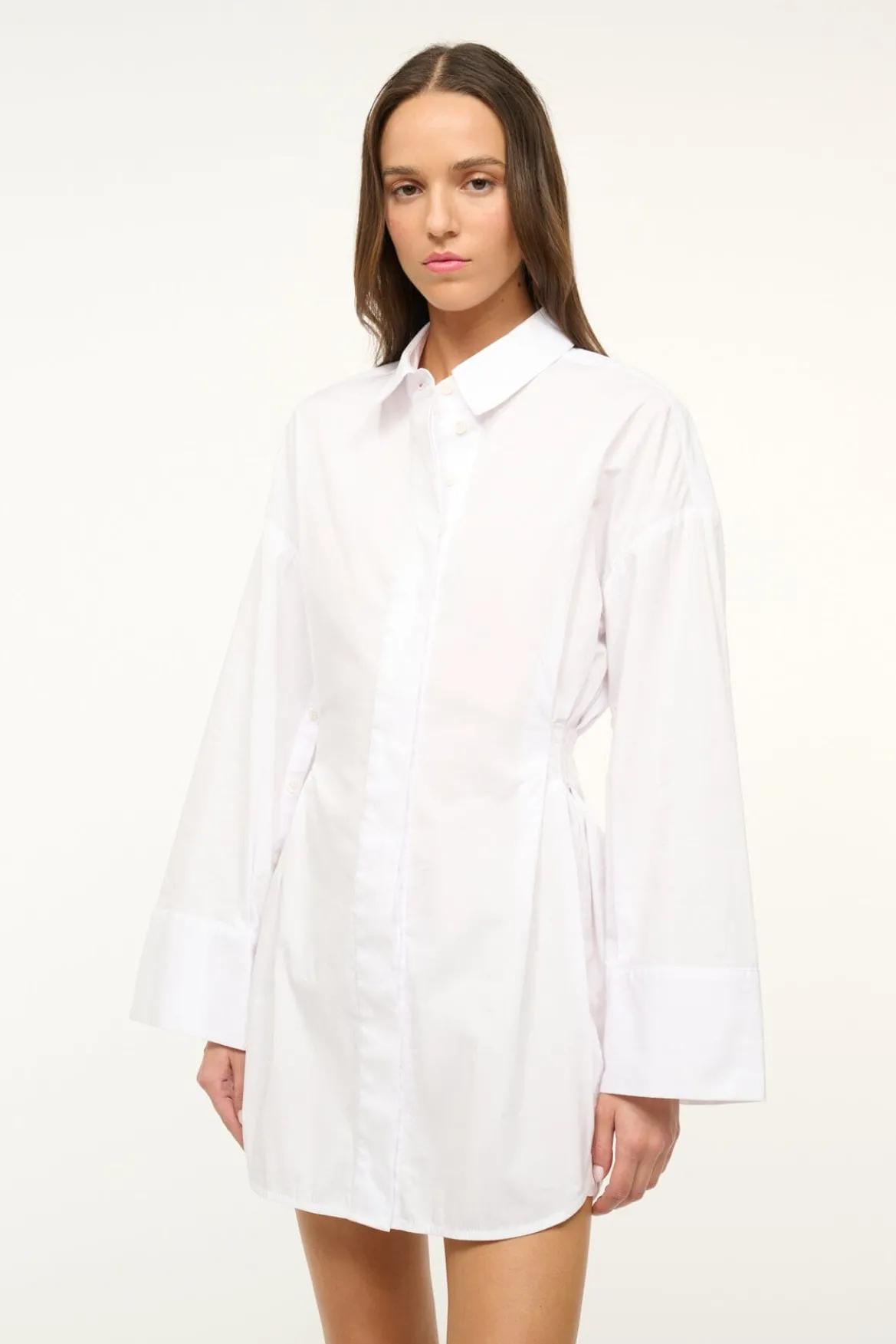 STAUD CINDY DRESS WHITE