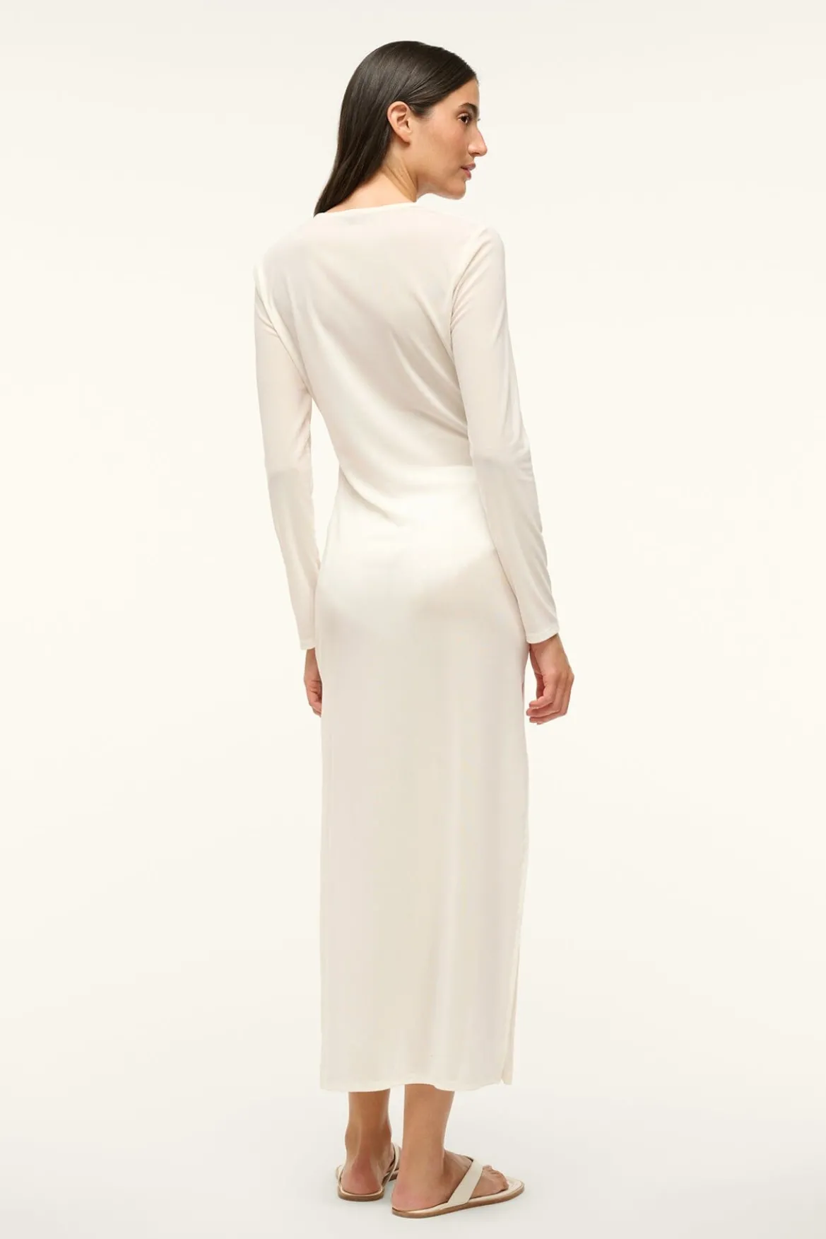 STAUD CLEO DRESS WHITE