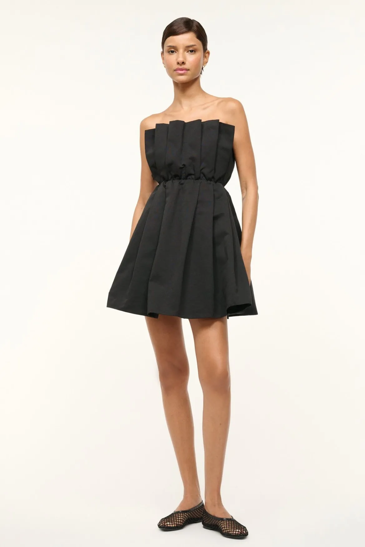 STAUD CORDELIA DRESS BLACK