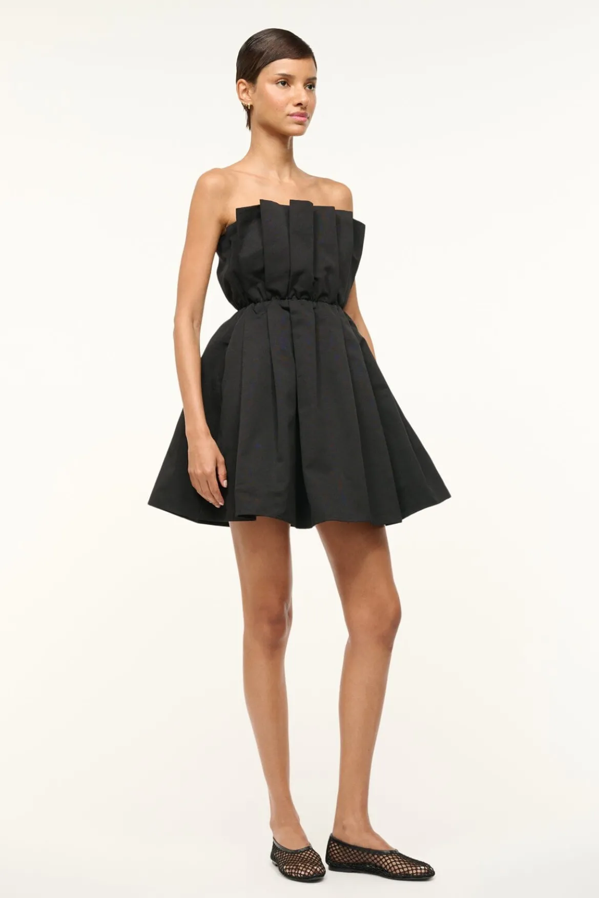 STAUD CORDELIA DRESS BLACK