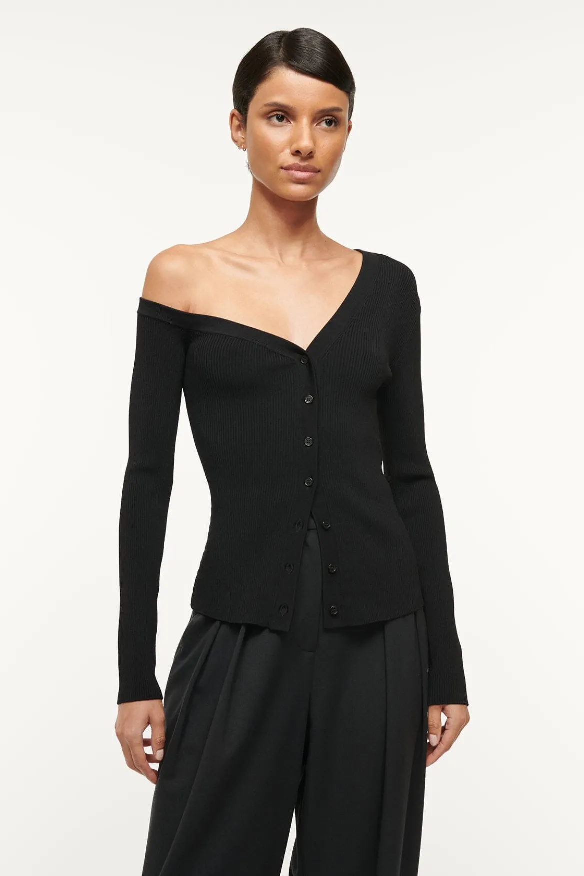 STAUD CRAFTSMAN SWEATER BLACK