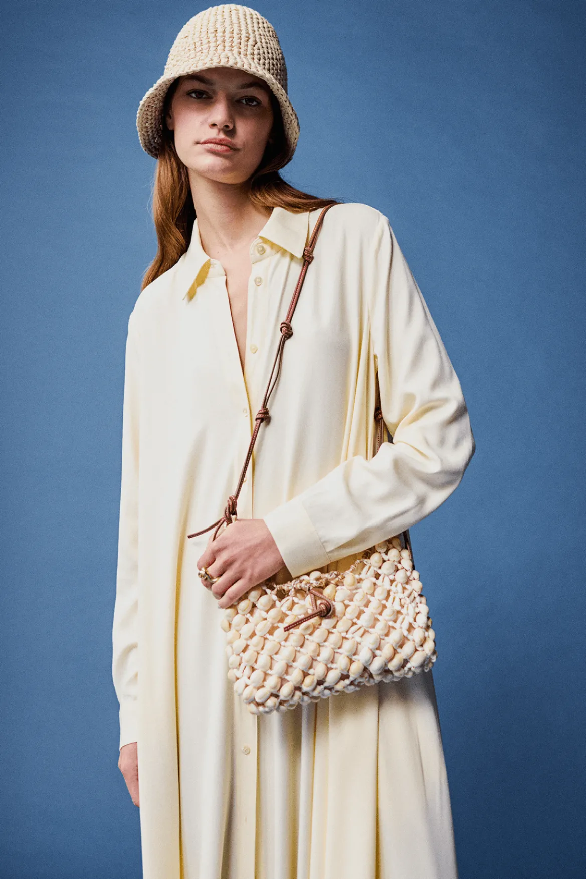 STAUD CROCHET HAT NATURAL