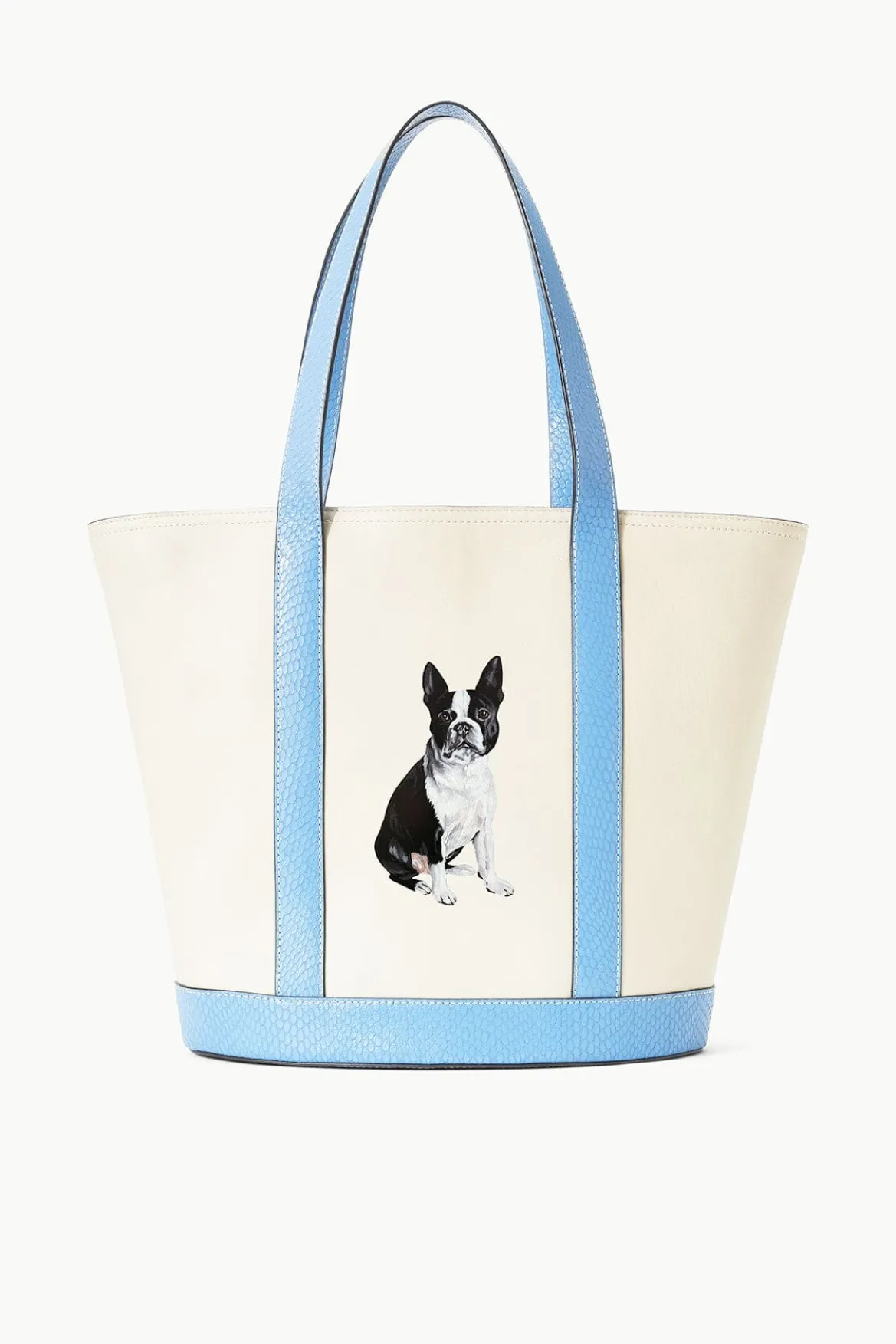 STAUD CUSTOM ALLORA TOTE CREAM STAUD BLUE