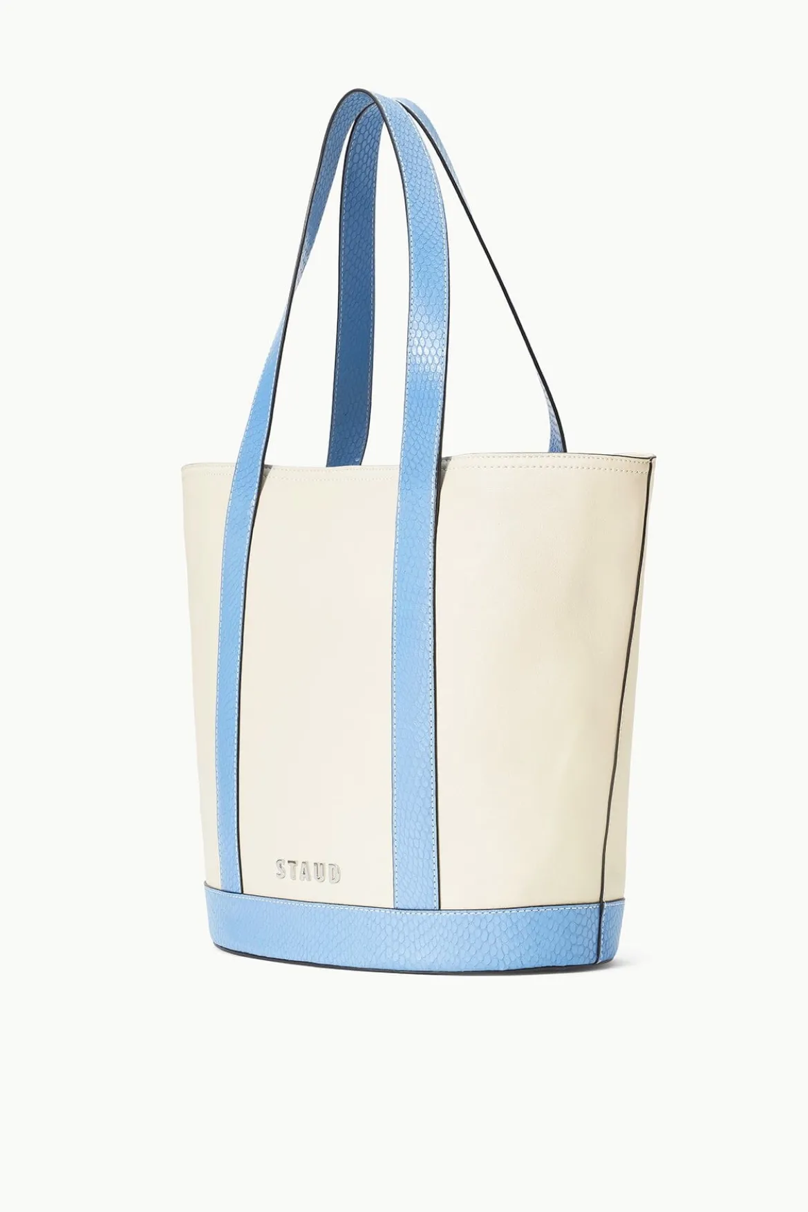 STAUD CUSTOM ALLORA TOTE CREAM STAUD BLUE