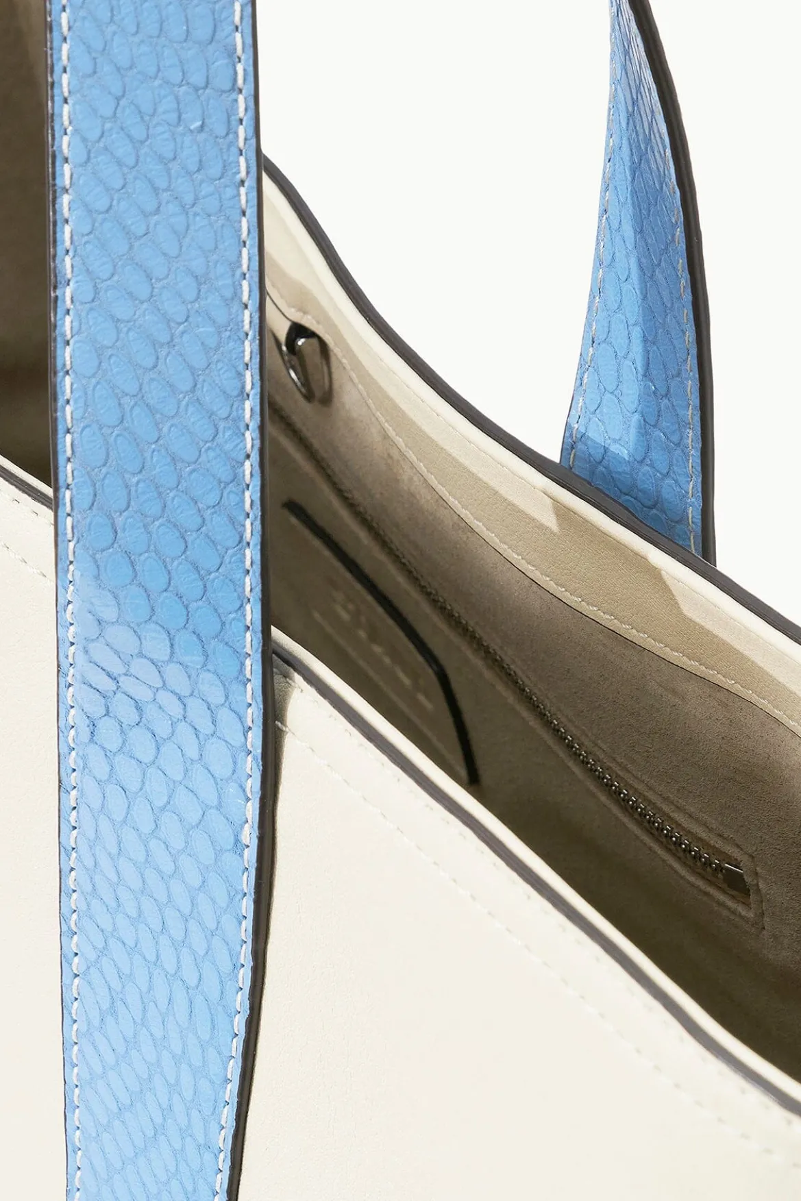 STAUD CUSTOM ALLORA TOTE CREAM STAUD BLUE