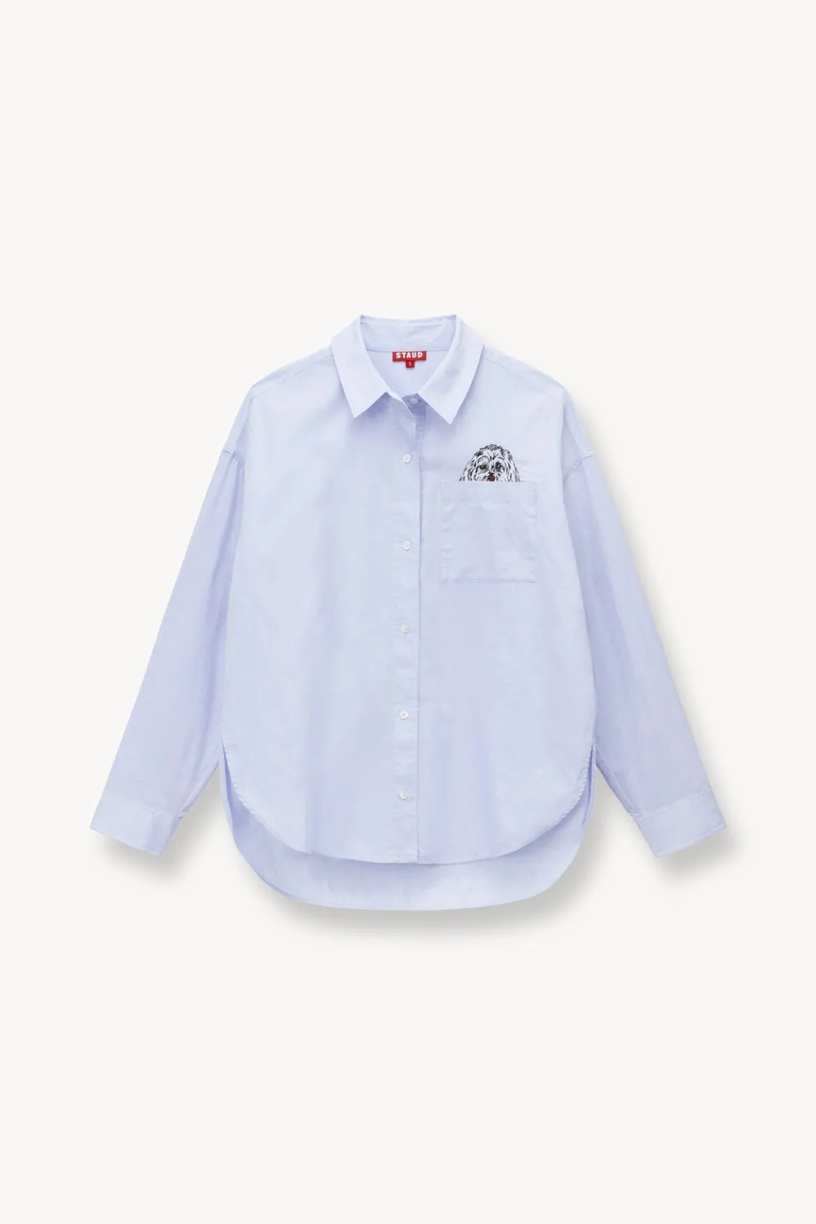 STAUD CUSTOM CLASSIC OVERSIZED SHIRT | OXFORD BLUE