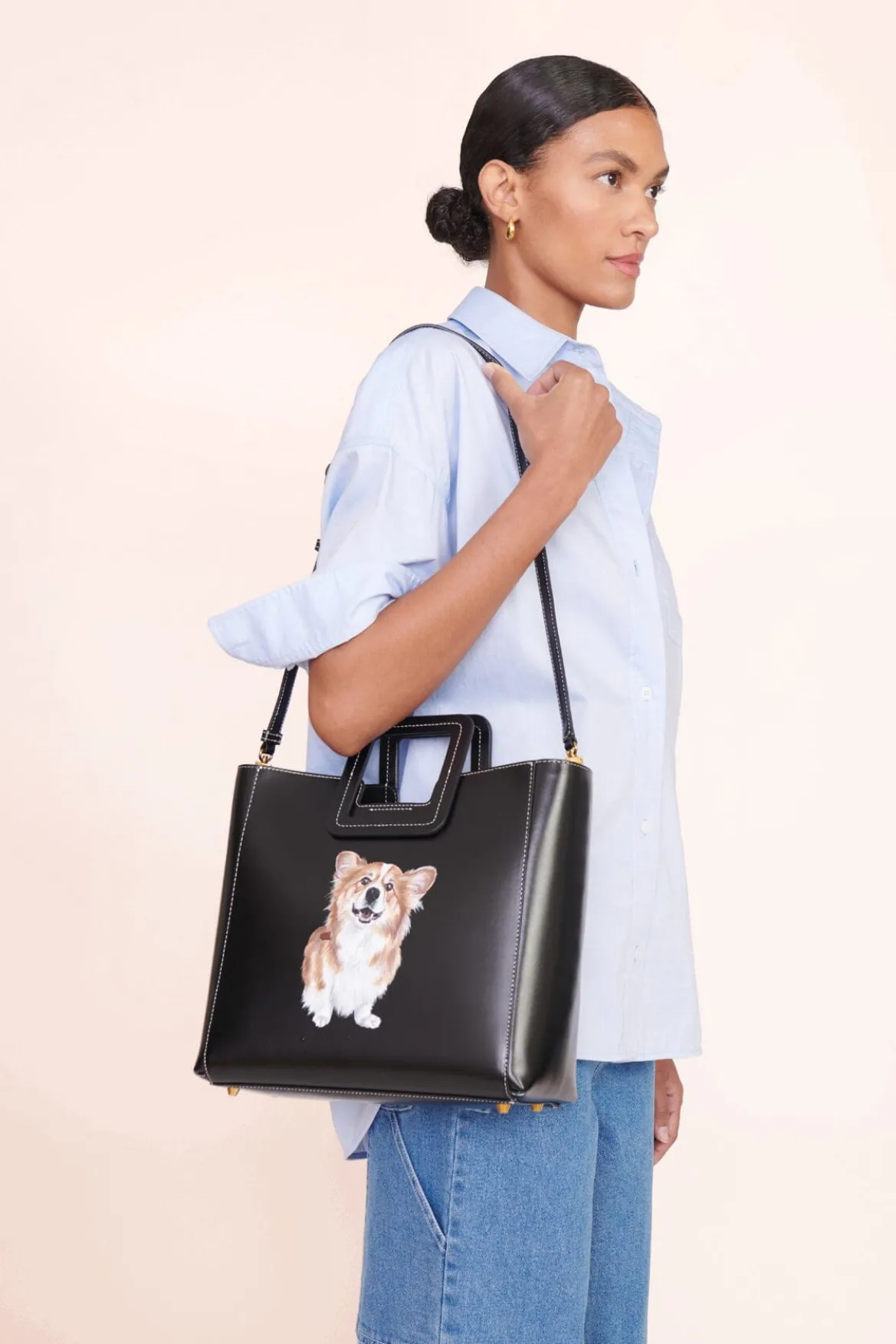 STAUD CUSTOM CLASSIC OVERSIZED SHIRT | OXFORD BLUE