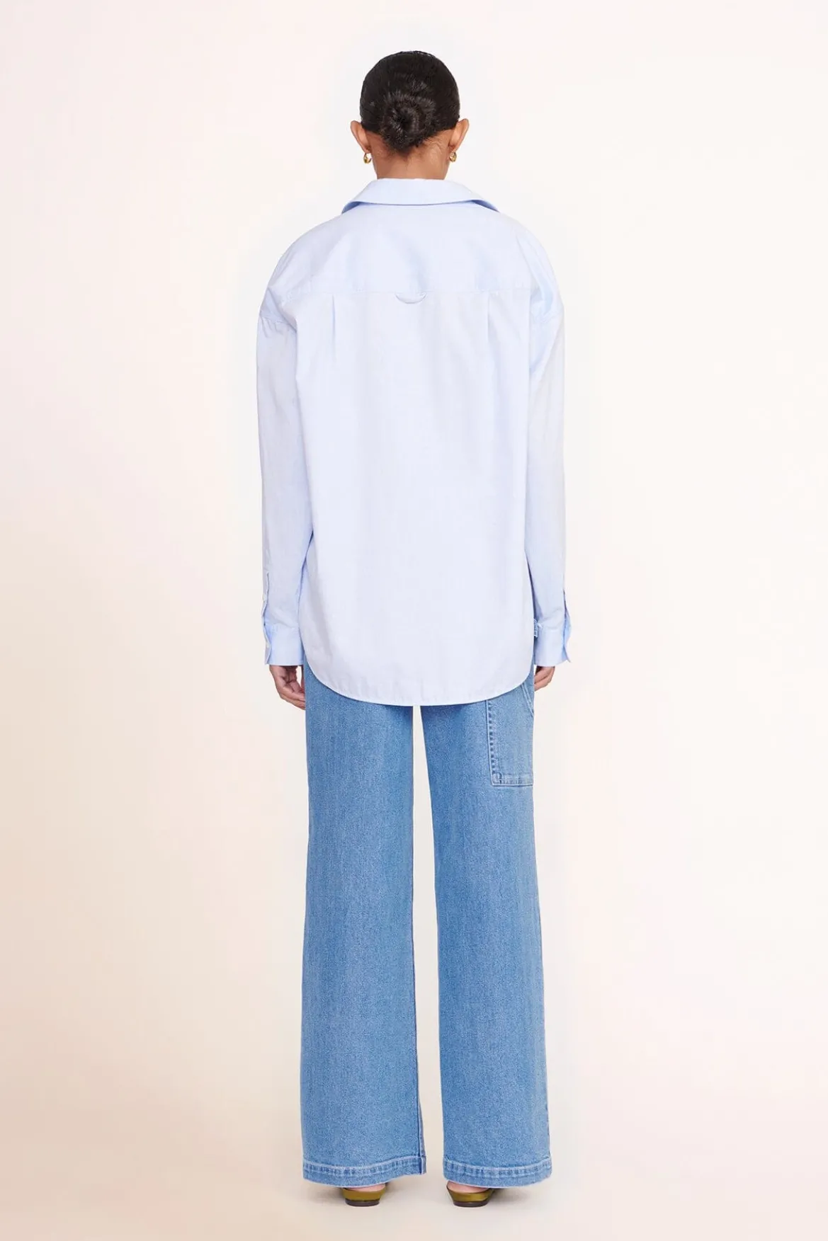 STAUD CUSTOM CLASSIC OVERSIZED SHIRT | OXFORD BLUE