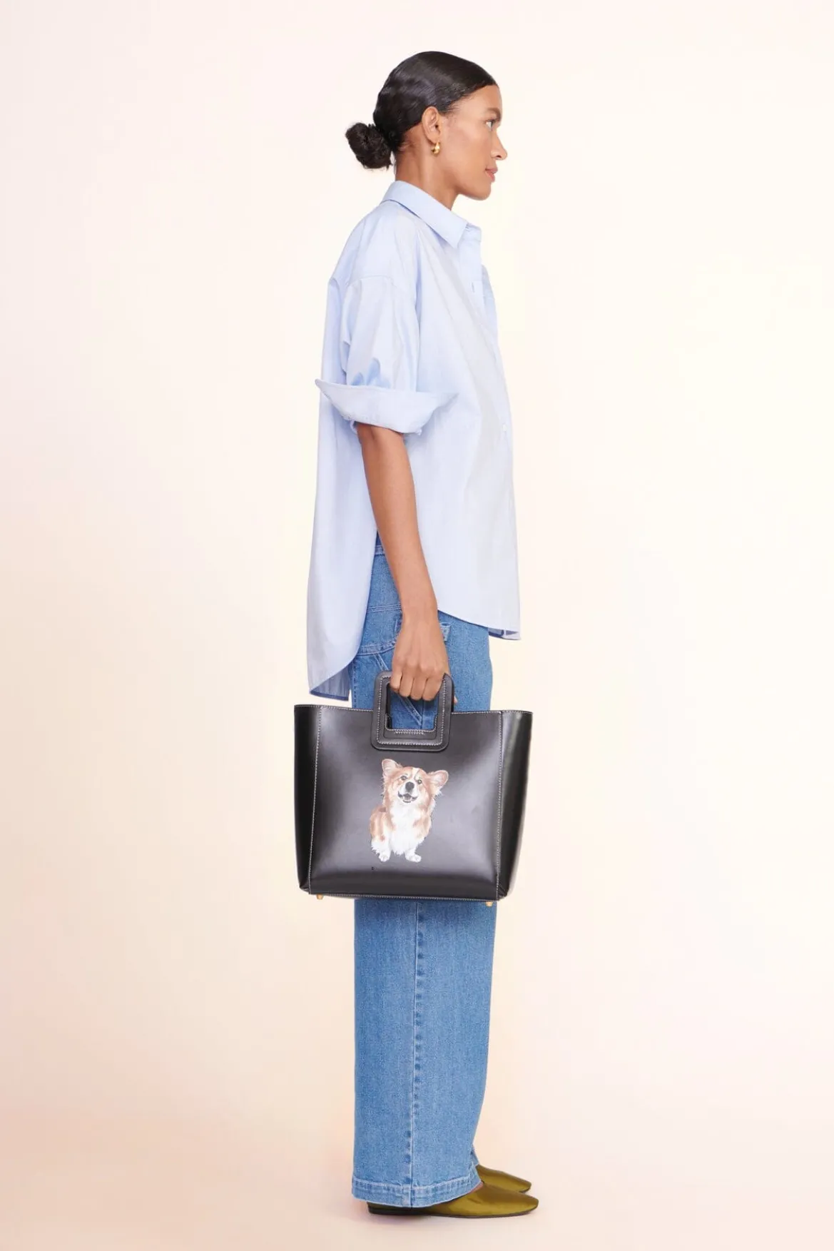 STAUD CUSTOM CLASSIC OVERSIZED SHIRT | OXFORD BLUE