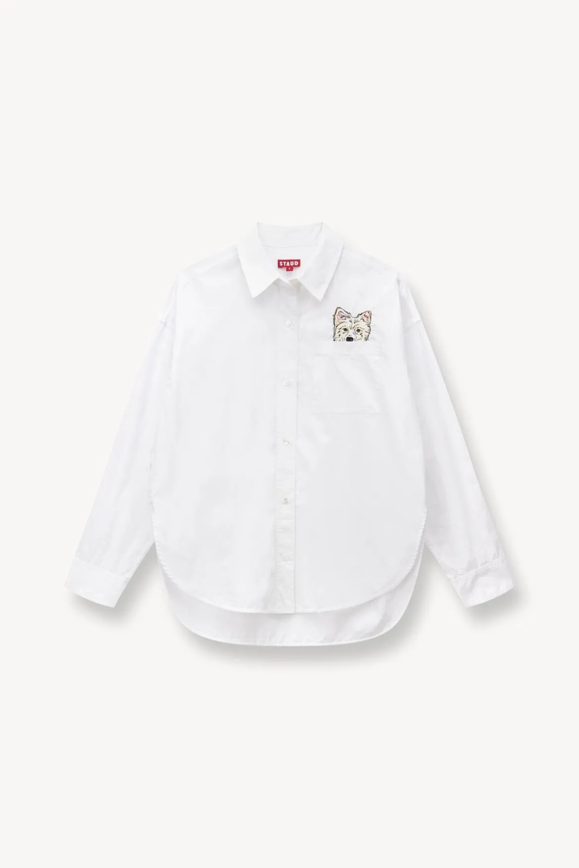 STAUD CUSTOM CLASSIC OVERSIZED SHIRT | WHITE