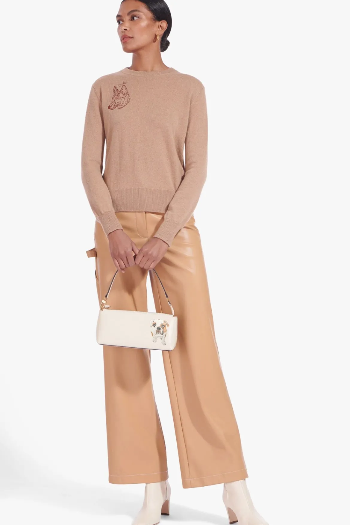 STAUD CUSTOM KAIA SHOULDER BAG | CREAM