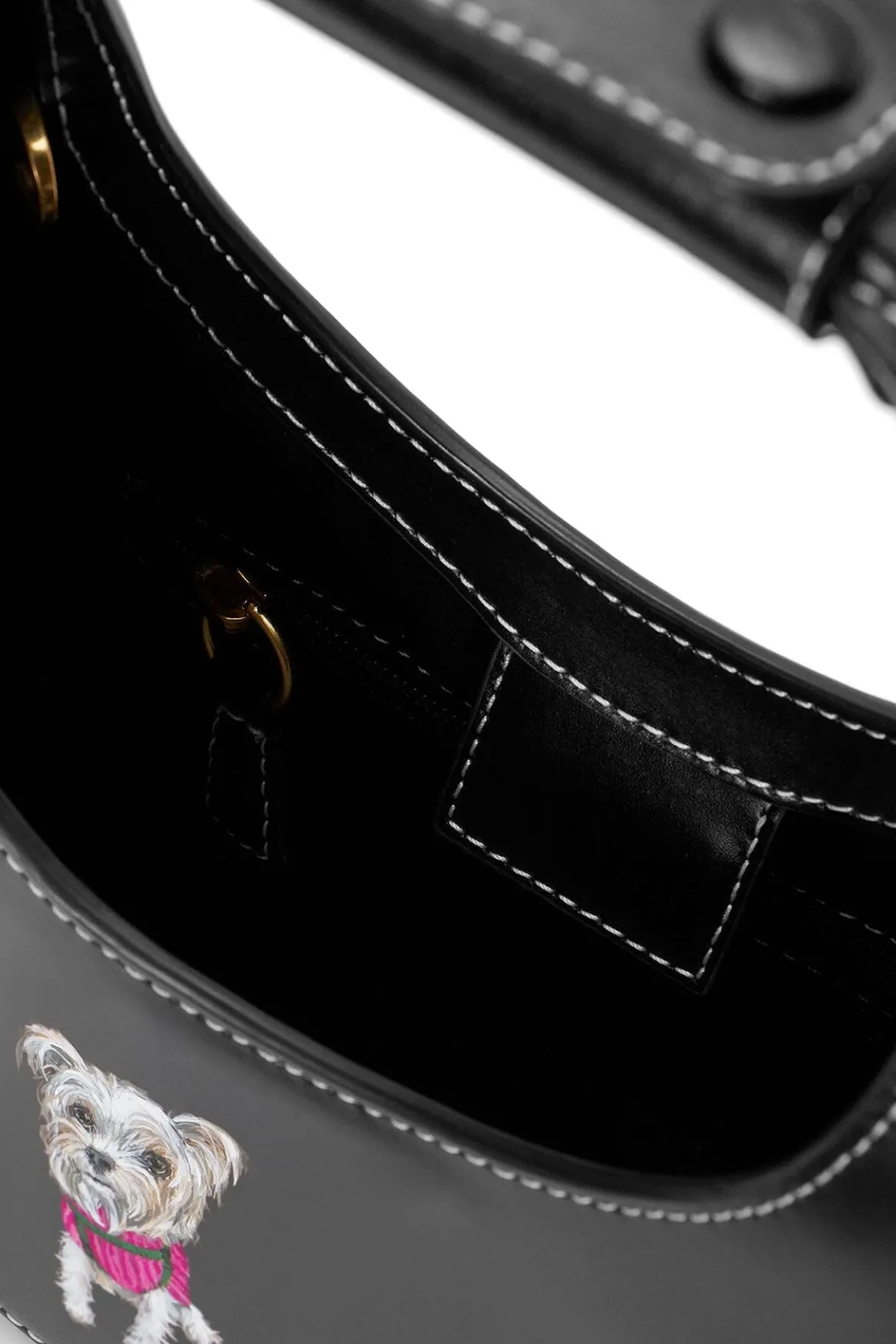 STAUD CUSTOM MINI MOON BAG | BLACK
