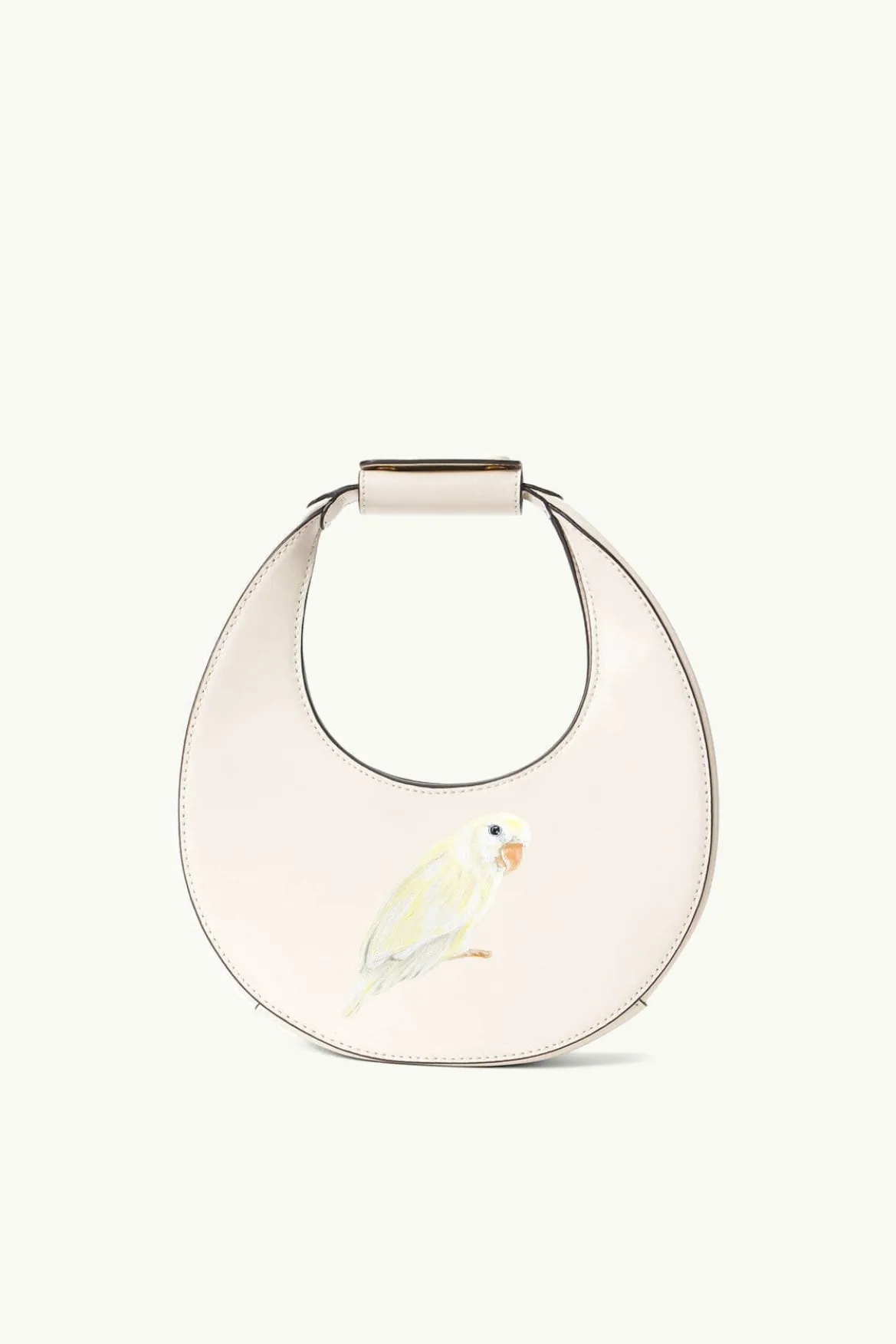 STAUD CUSTOM MINI MOON BAG | CREAM