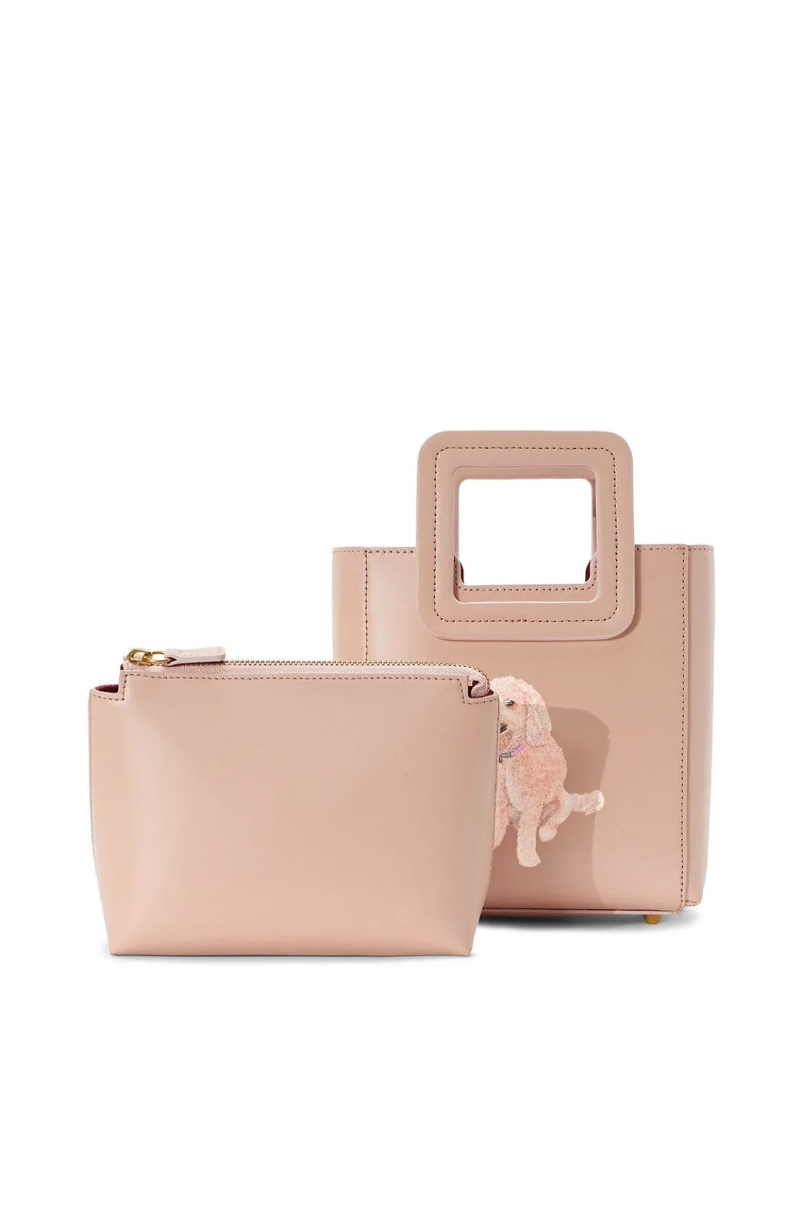 STAUD CUSTOM MINI SHIRLEY LEATHER BAG | BLUSH