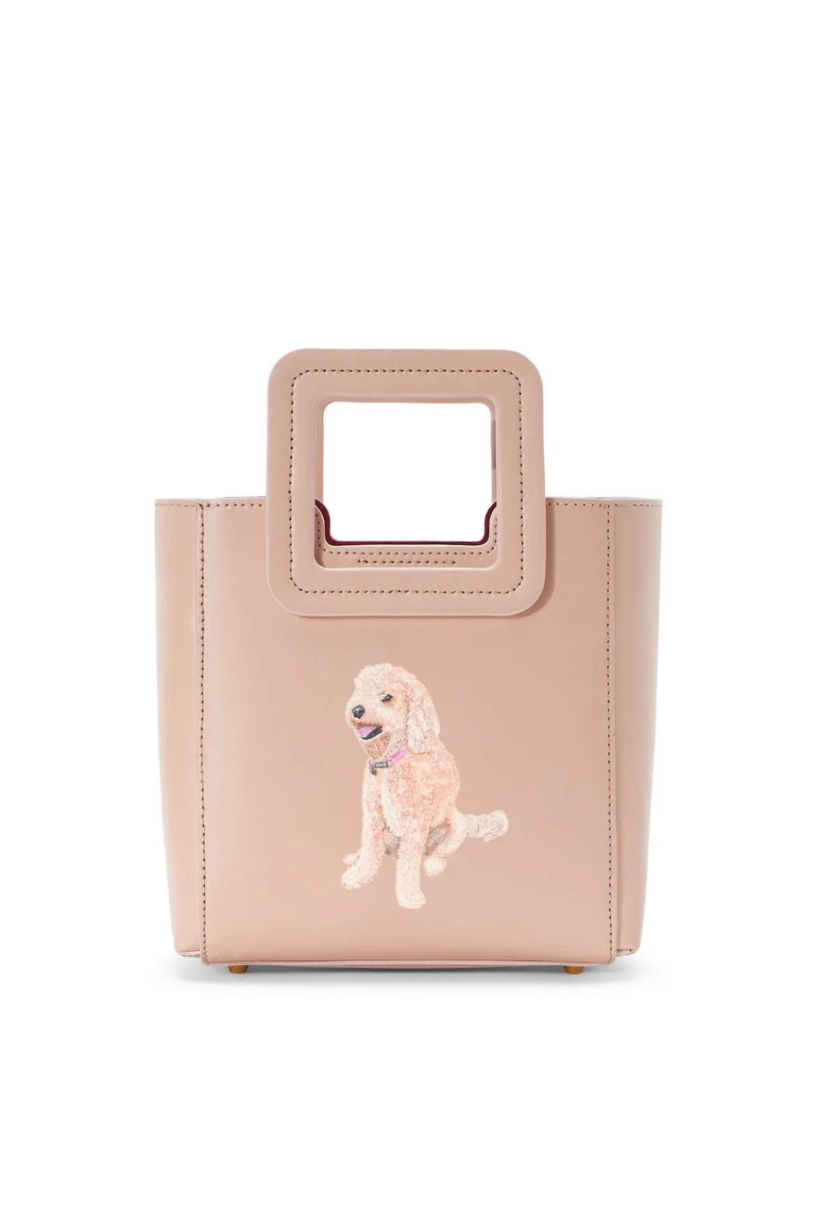 STAUD CUSTOM MINI SHIRLEY LEATHER BAG | BLUSH