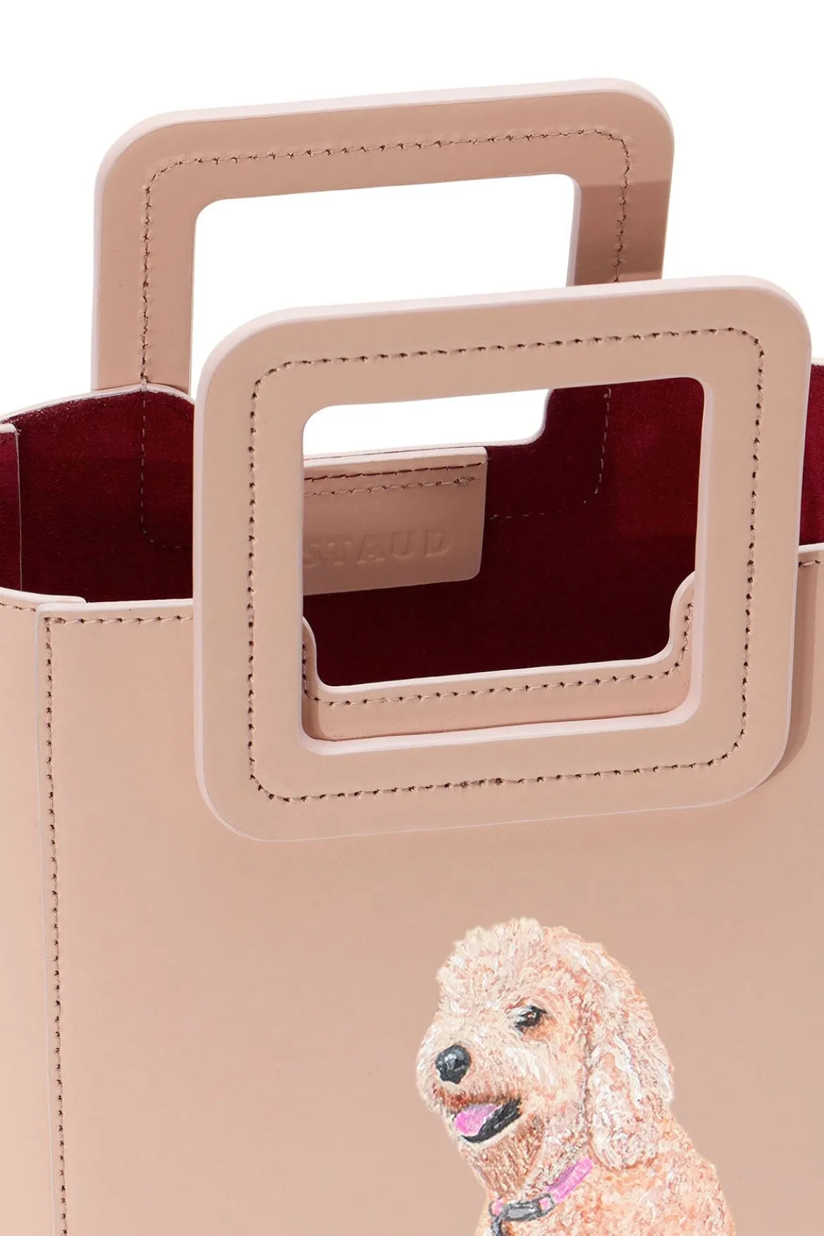 STAUD CUSTOM MINI SHIRLEY LEATHER BAG | BLUSH