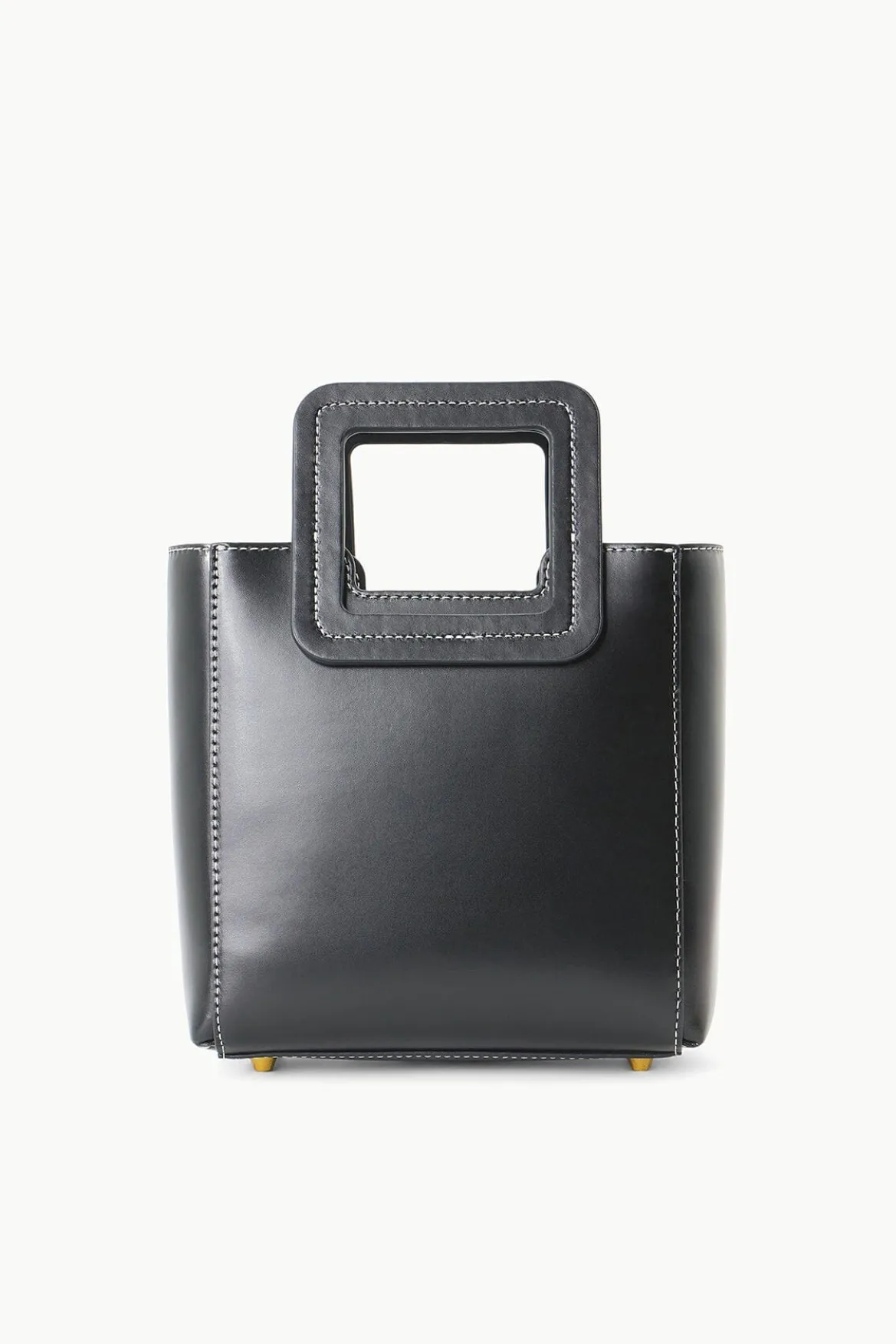 STAUD CUSTOM MINI SHIRLEY LEATHER BAG | BLACK