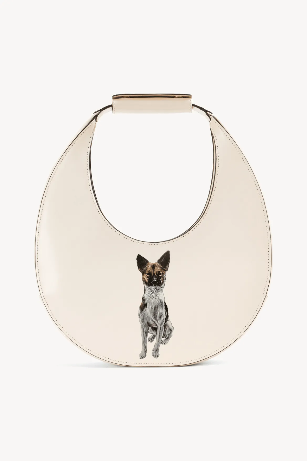 STAUD CUSTOM MOON BAG | CREAM