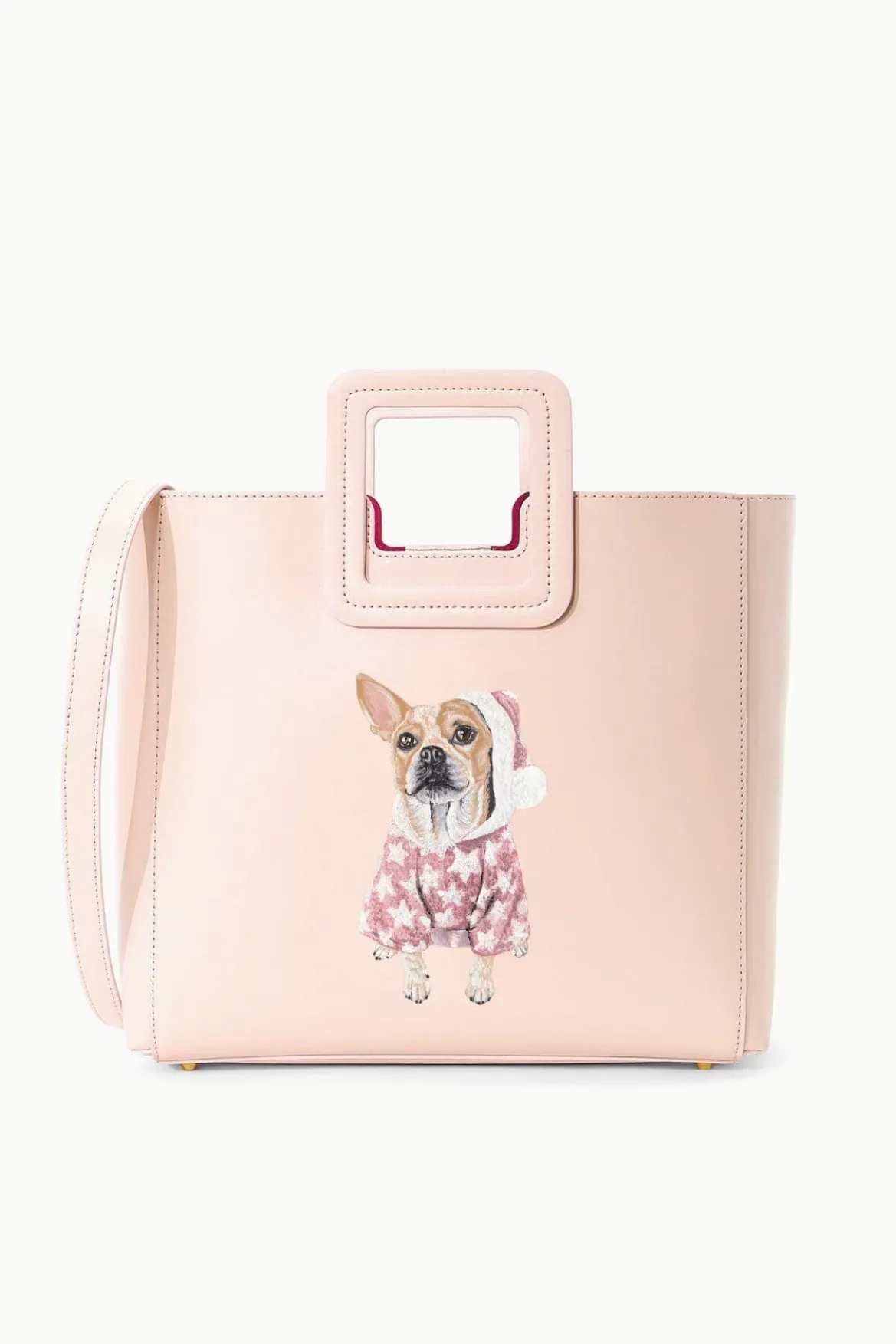 STAUD CUSTOM SHIRLEY LEATHER BAG | BLUSH