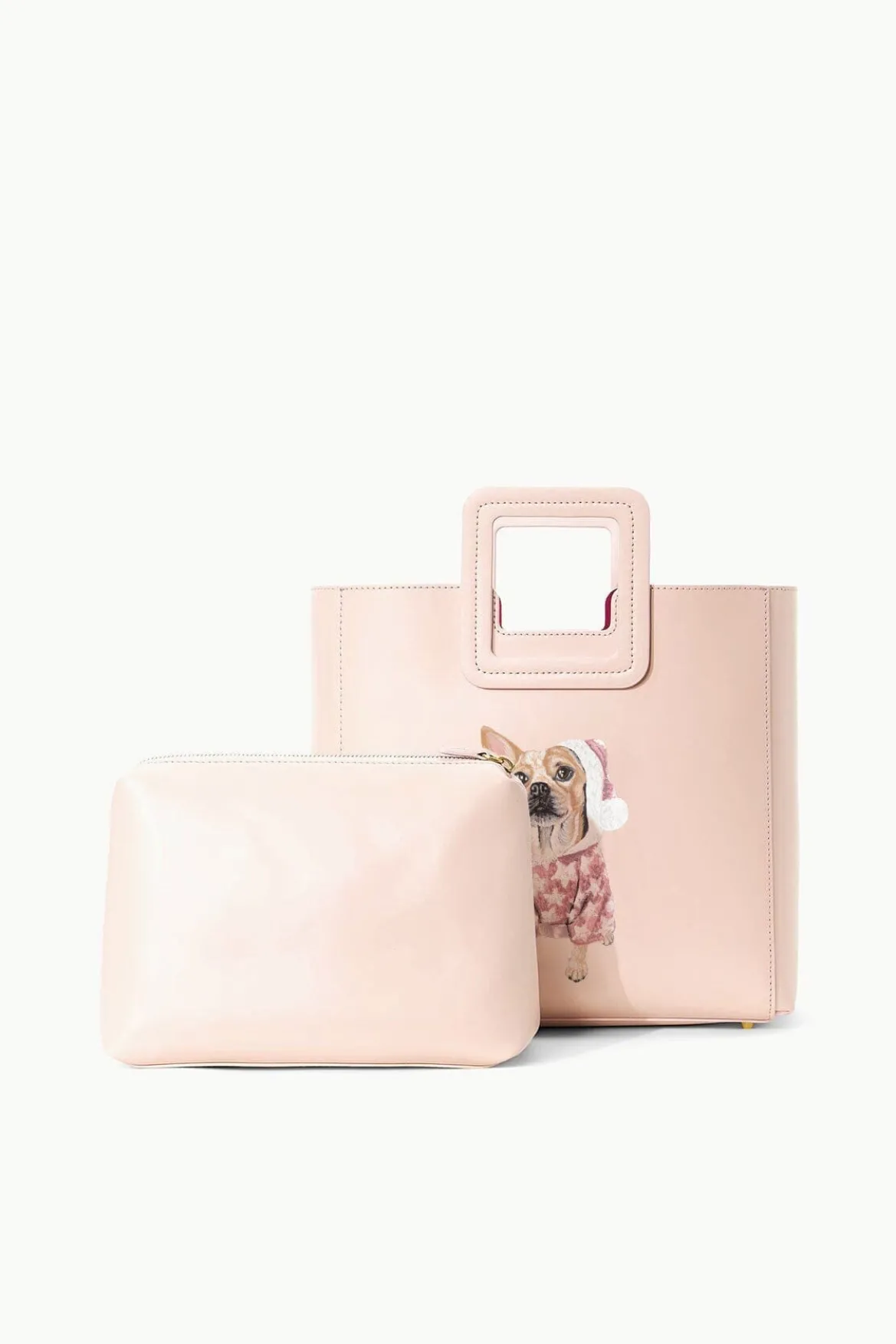 STAUD CUSTOM SHIRLEY LEATHER BAG | BLUSH