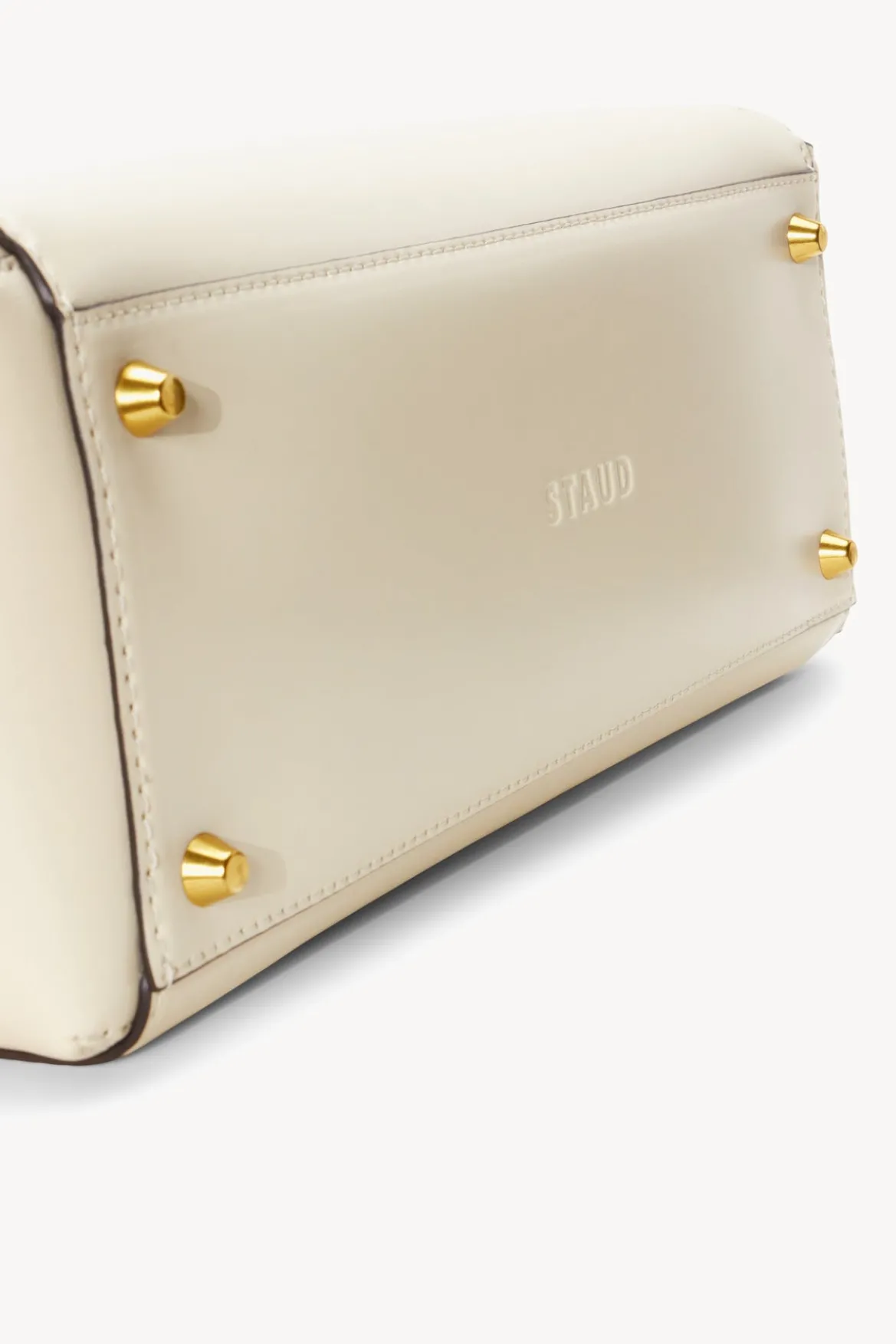STAUD CUSTOM SHIRLEY LEATHER BAG | CREAM