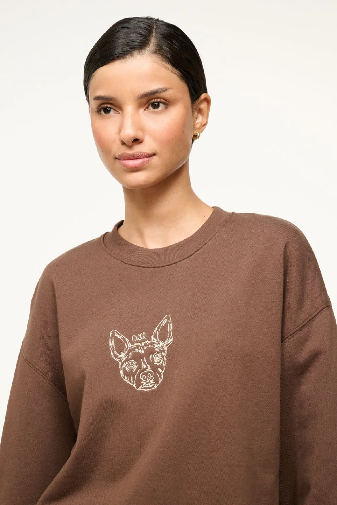 STAUD CUSTOM STAUD x C.BONZ OVERSIZED SWEATSHIRT | BROWN